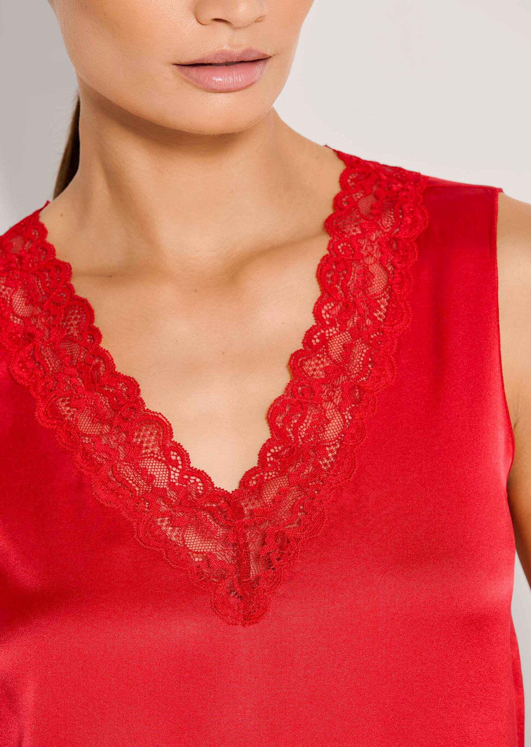 MADELEINE Trägertop »Top Lingerie-Top mit V-Ausschnitt und edler Spitze«