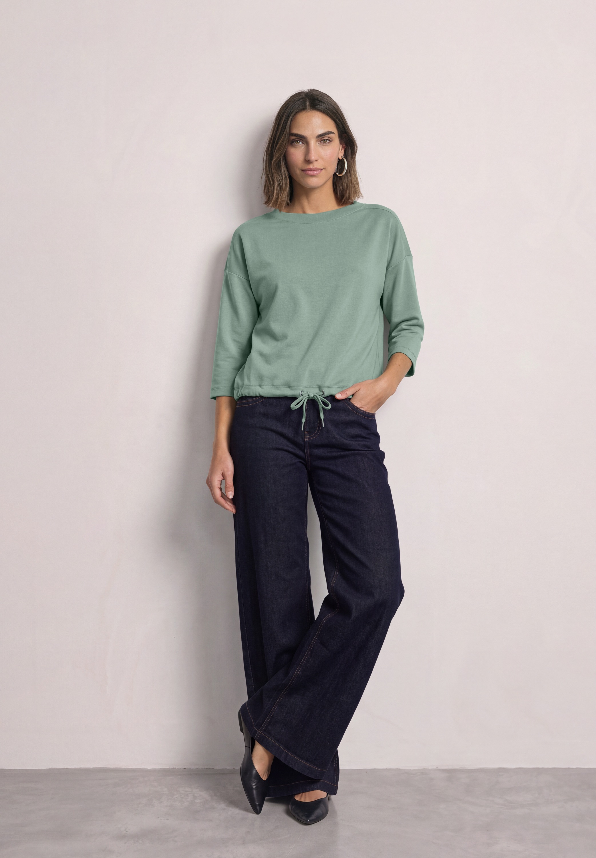 STREET ONE 3/4-Arm-Shirt mit Ripp-Details