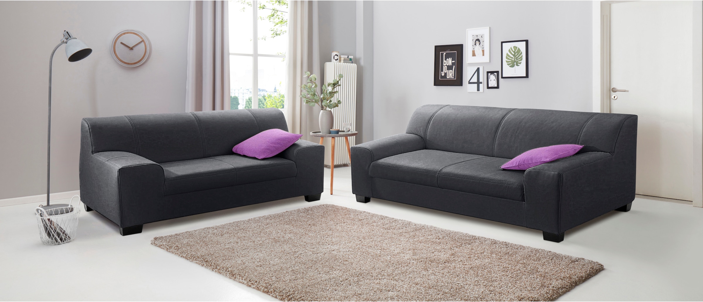 DOMO collection Polstergarnitur "Amando", (Spar-Set), bestehend aus 2er- und 3er-Sofa