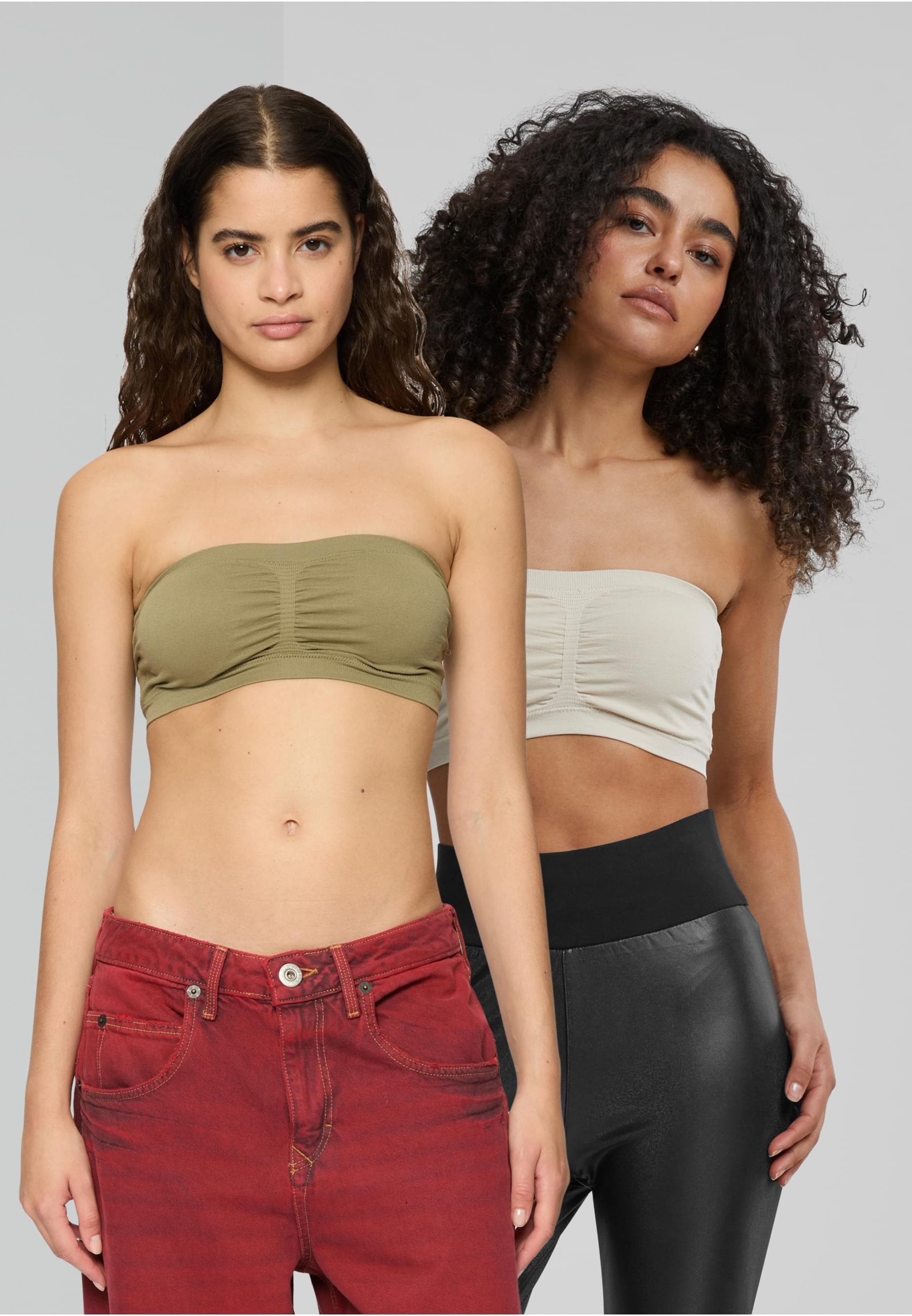 URBAN CLASSICS Sport-BH »Urban Classics Damen Ladies Pads Bandeau 2-Pack«