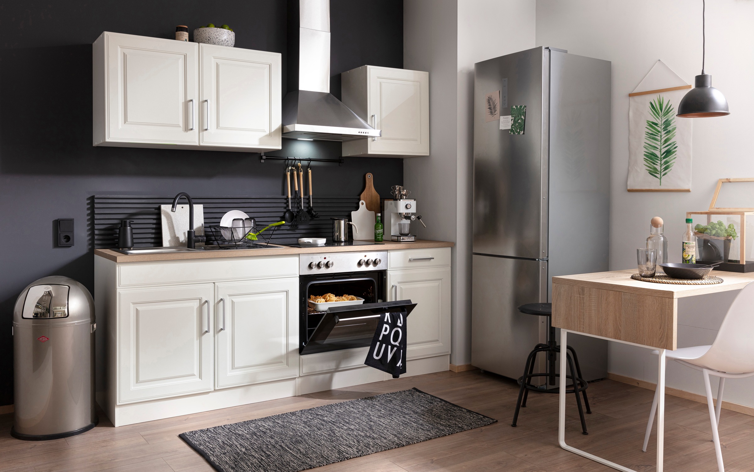 KOCHSTATION "KS-Stockholm" Breite 210 cm, mit hochwertigen MDF Fronten im L günstig online kaufen