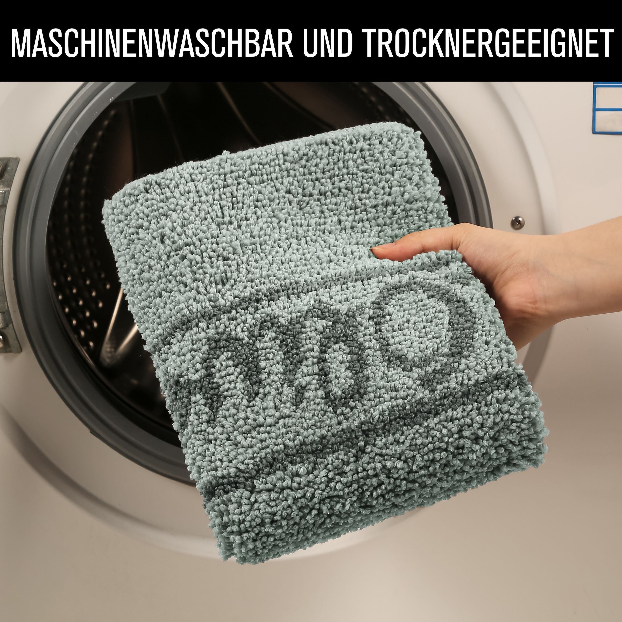 s.Oliver Badematte »Allie, Badvorleger, Badezimmer Teppich, Duschvorleger«, rutschhemmend beschichtet, strapazierfähig-schnell trocknend, Badteppich, weiche Haptik, unifarben mit s.Oliver Schriftzug