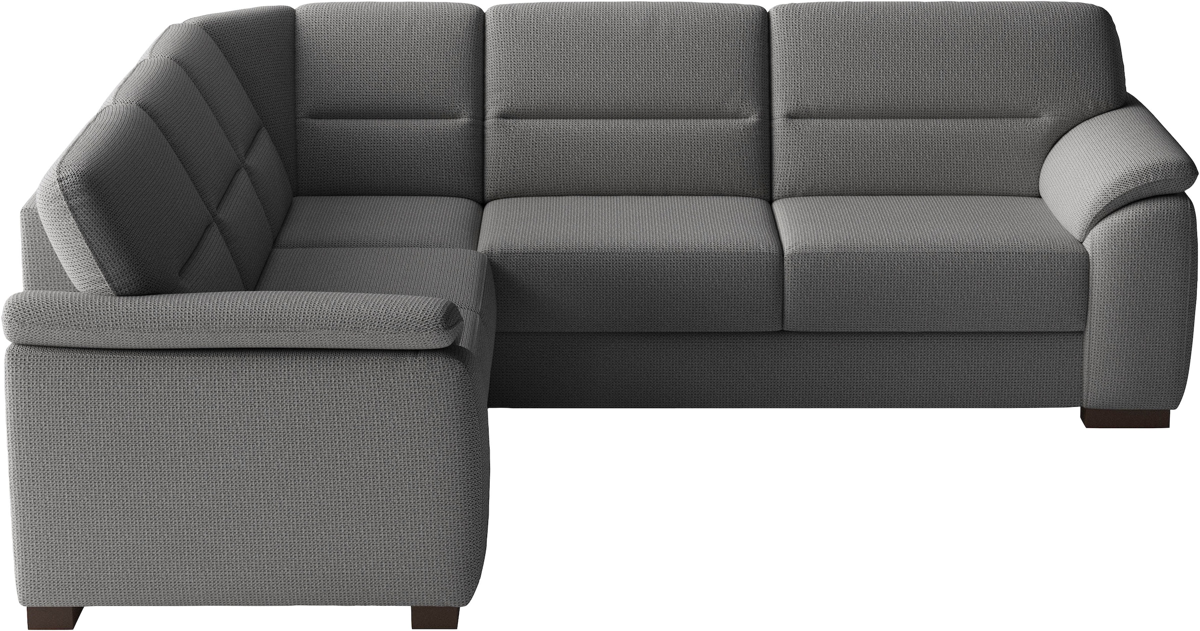 sit&more Ecksofa "Montego L-Form, B: 256 cm, große Stoffauswahl, Komfortsitzhöhe 46 cm" mit Schlaffunktion, optional Schubkasten mit Stauraum