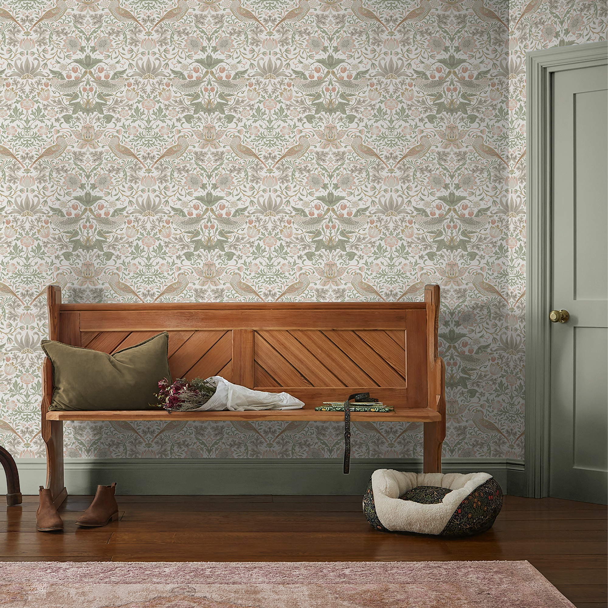 WILLIAM MORRIS AT HOME Vliestapete "Strawberry Thief" Retro texturiert Design Tapeten
