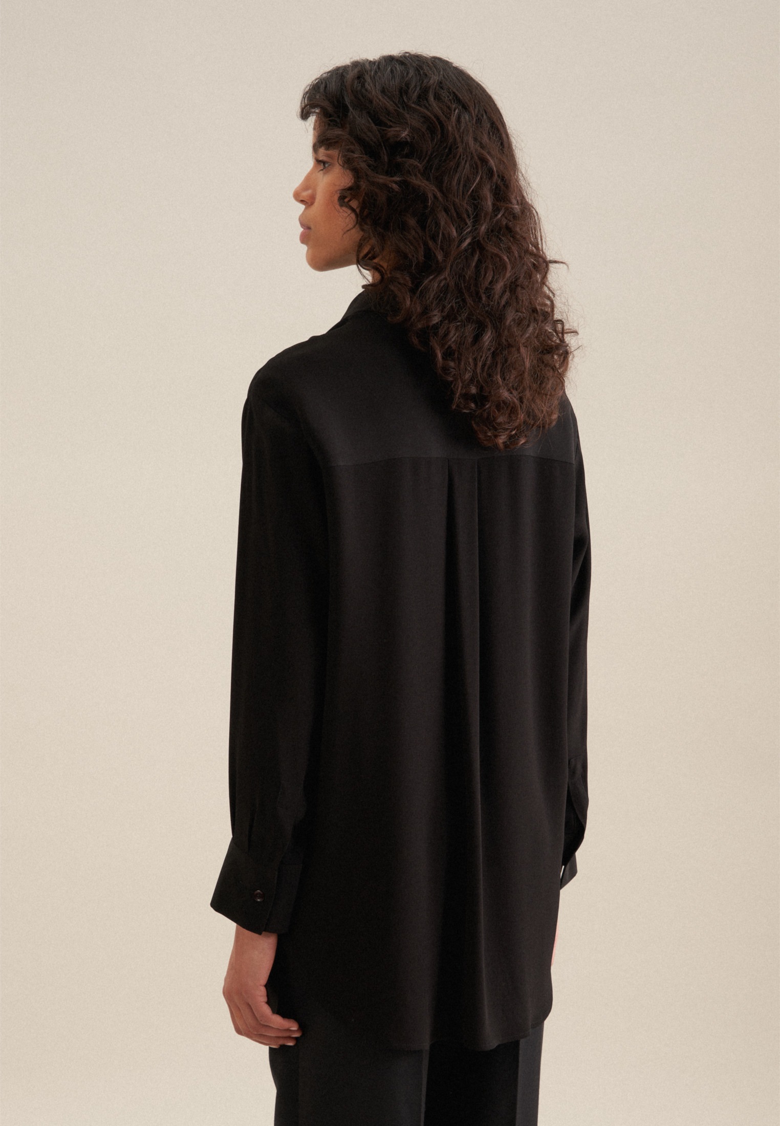 seidensticker Longbluse »Schwarze Rose«, Langarm Kragen Uni