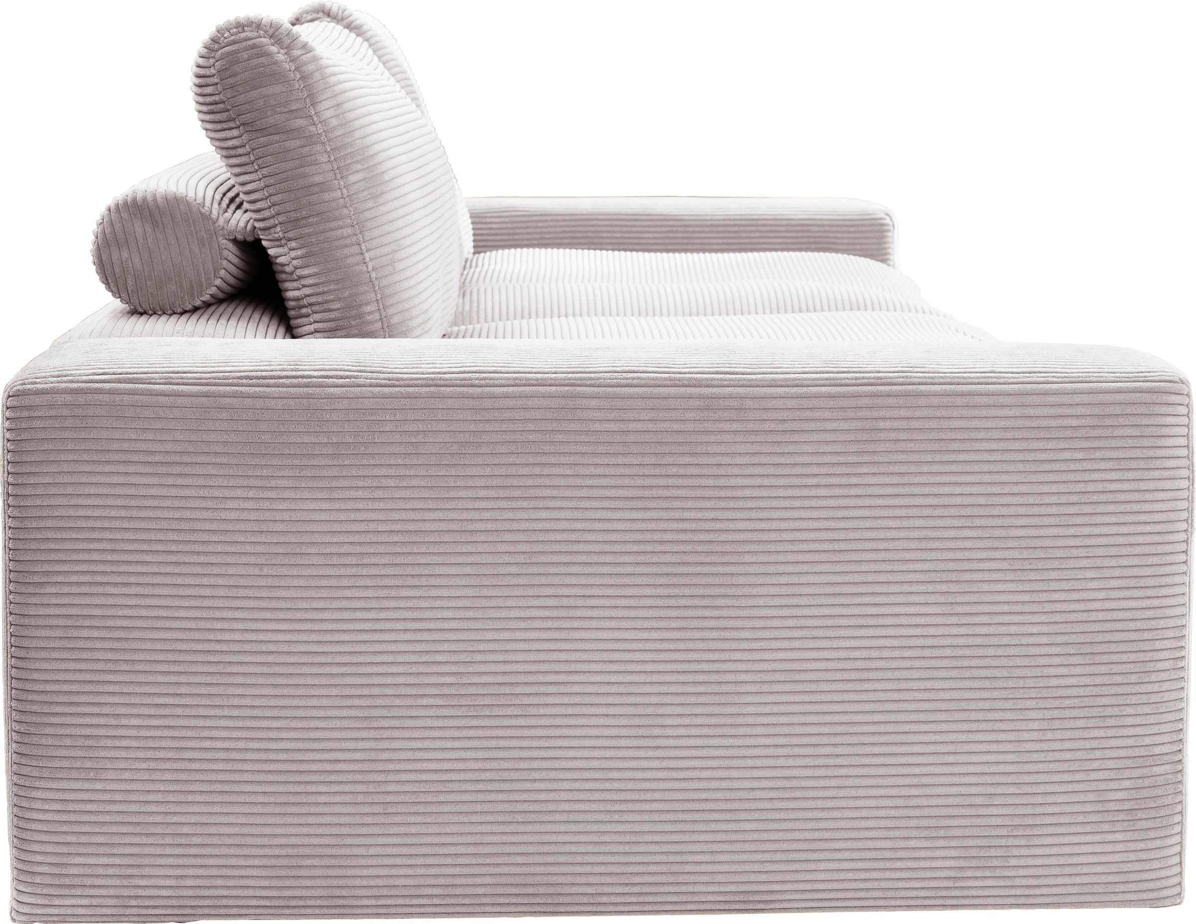 alina Big-Sofa »Sandy«, 296 cm breit und 98 cm tief, in modernem Cordstoff