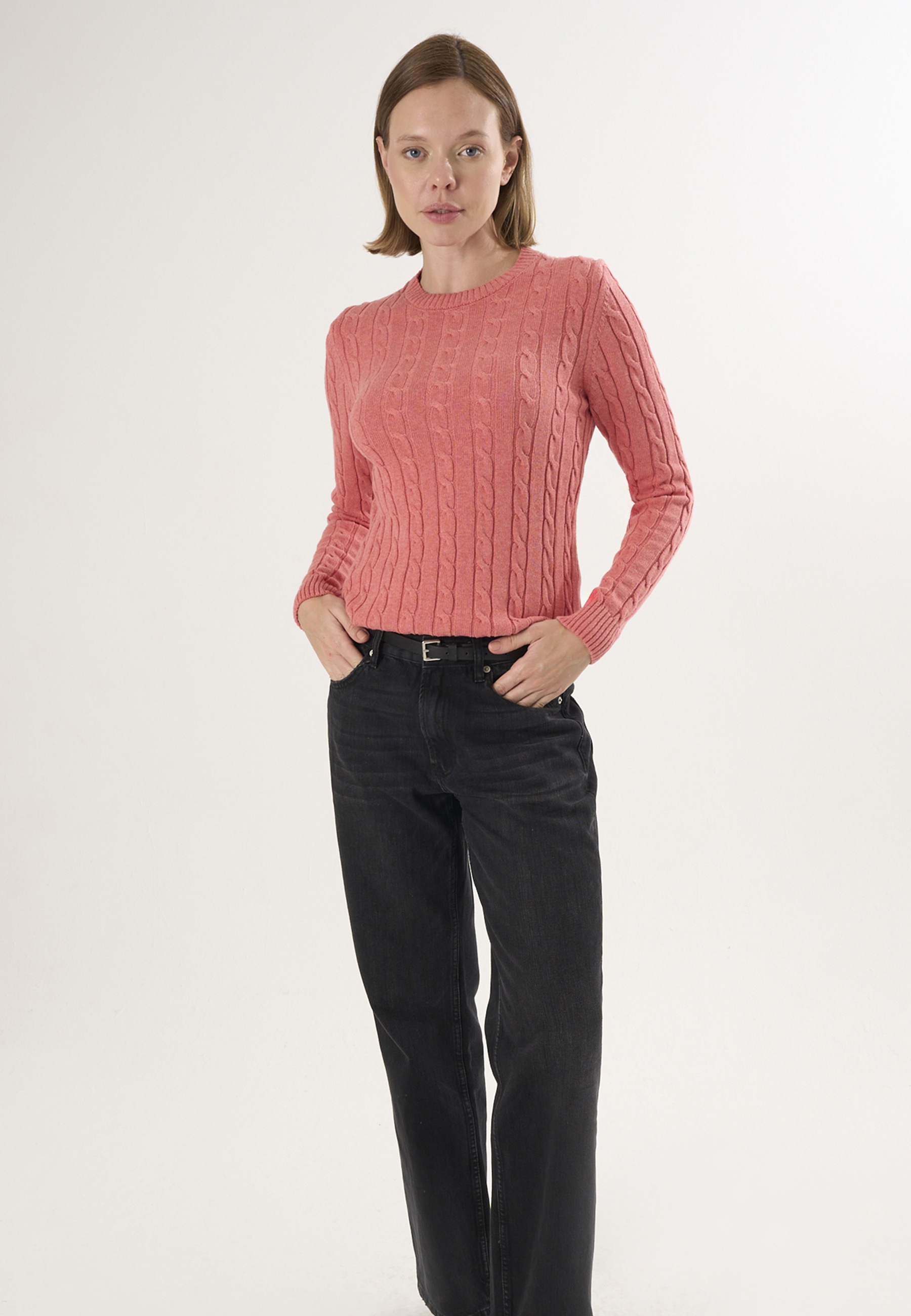 Felix Hardy V-Ausschnitt-Pullover "Kabelstrick-Pullover mit V-Ausschnitt" günstig online kaufen