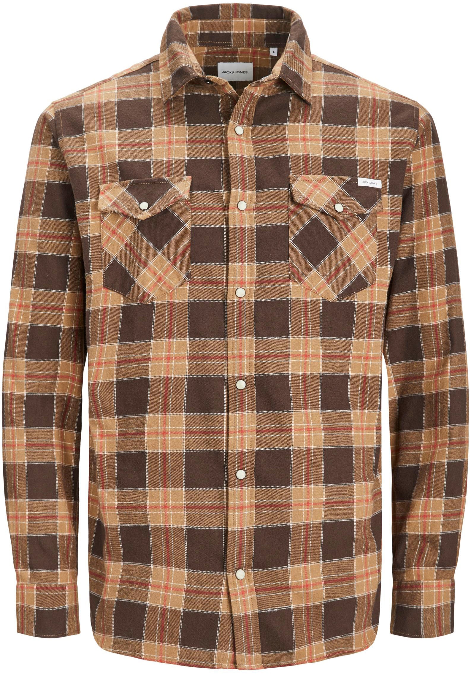 Jack & Jones Langarmhemd »JJSHERIDAN FALL CHECK SHIRT LS«, mit Brusttaschen