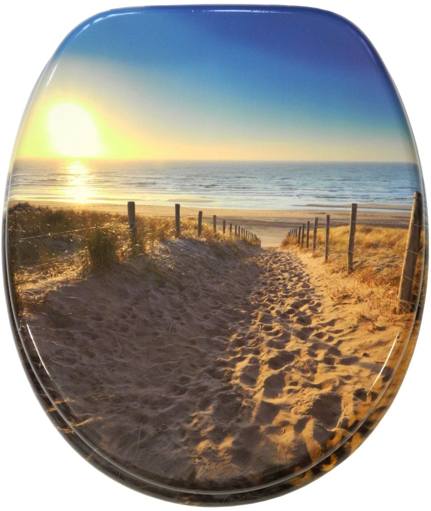 Sanilo Badaccessoire-Set »Düne« WC-Sitz, Badteppich, Stöpsel, Seifenspender und WC-Bürste