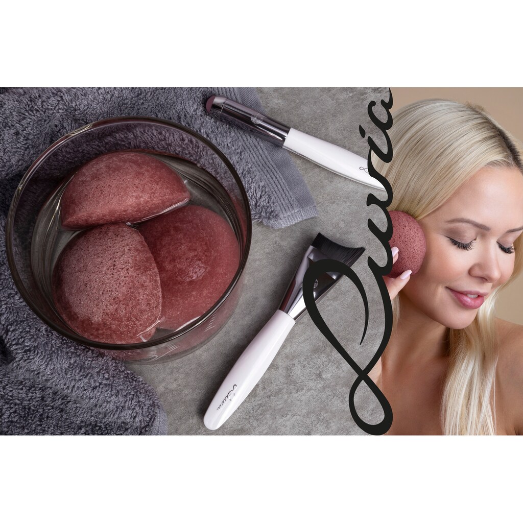 Luvia Cosmetics Gesichtsreinigungsschwamm »Konjac Schwamm Set Red Clay«, (3 tlg.)