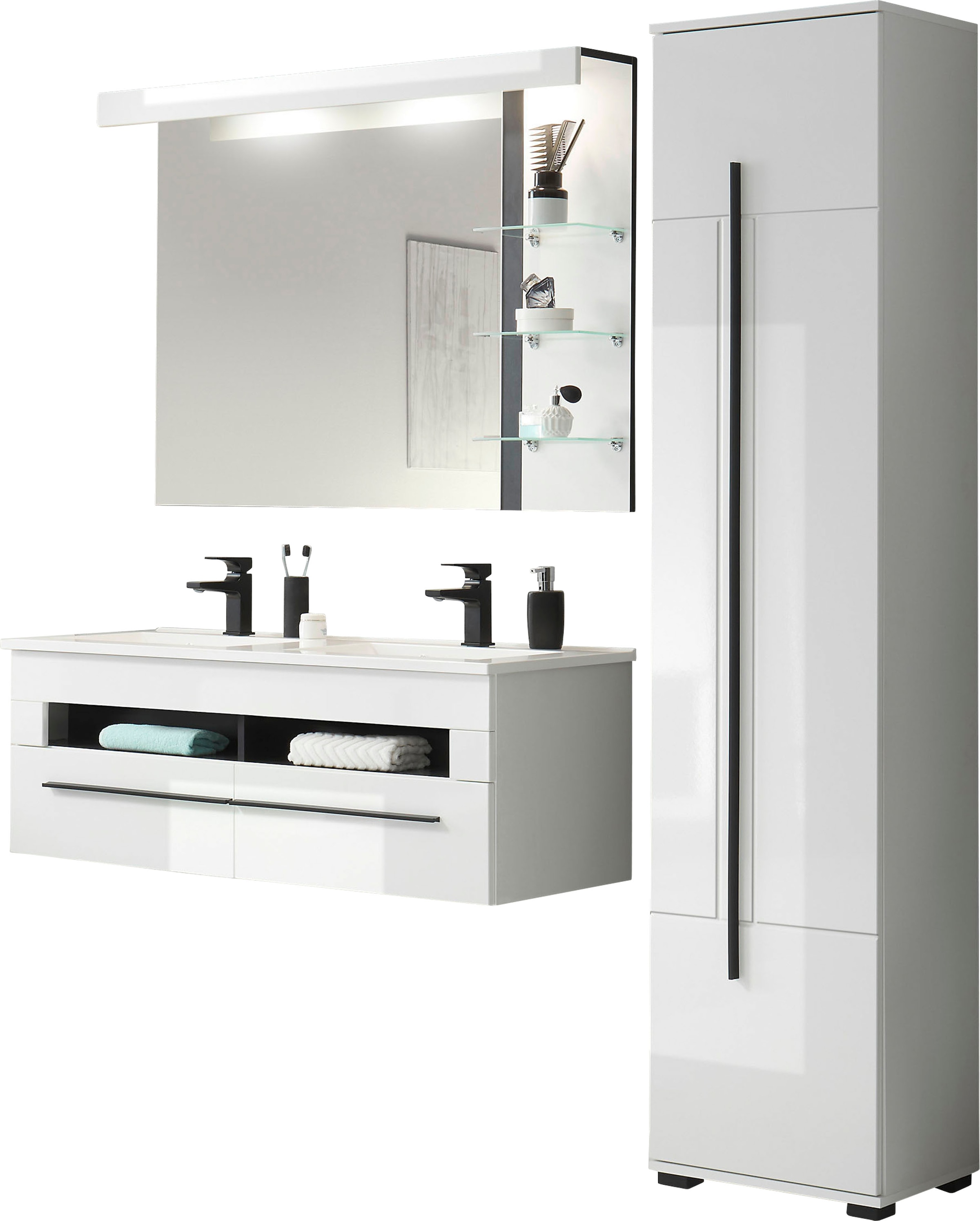 INOSIGN Badmöbel-Set "Cantara, Bad im modernen Design, 3-teiliges Badezimme günstig online kaufen