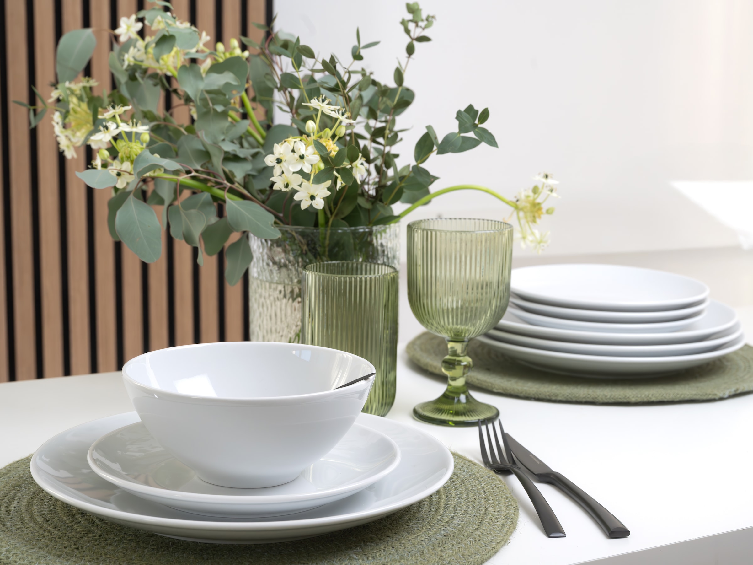 CreaTable Teller-Set »Bistrot Weiss, Tellerset 12-tlg.« Klassisch, Zeitlos