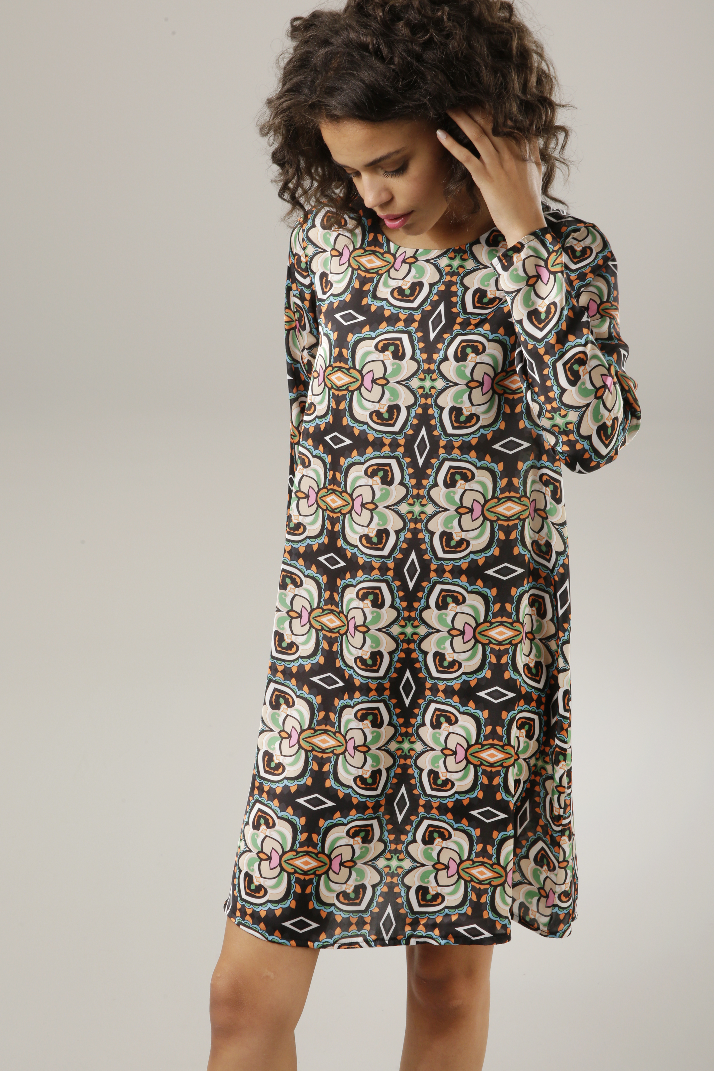 Minikleid, fantasievoller Retro-Druck - jedes Teil ein Unikat - NEUE KOLLEKTION