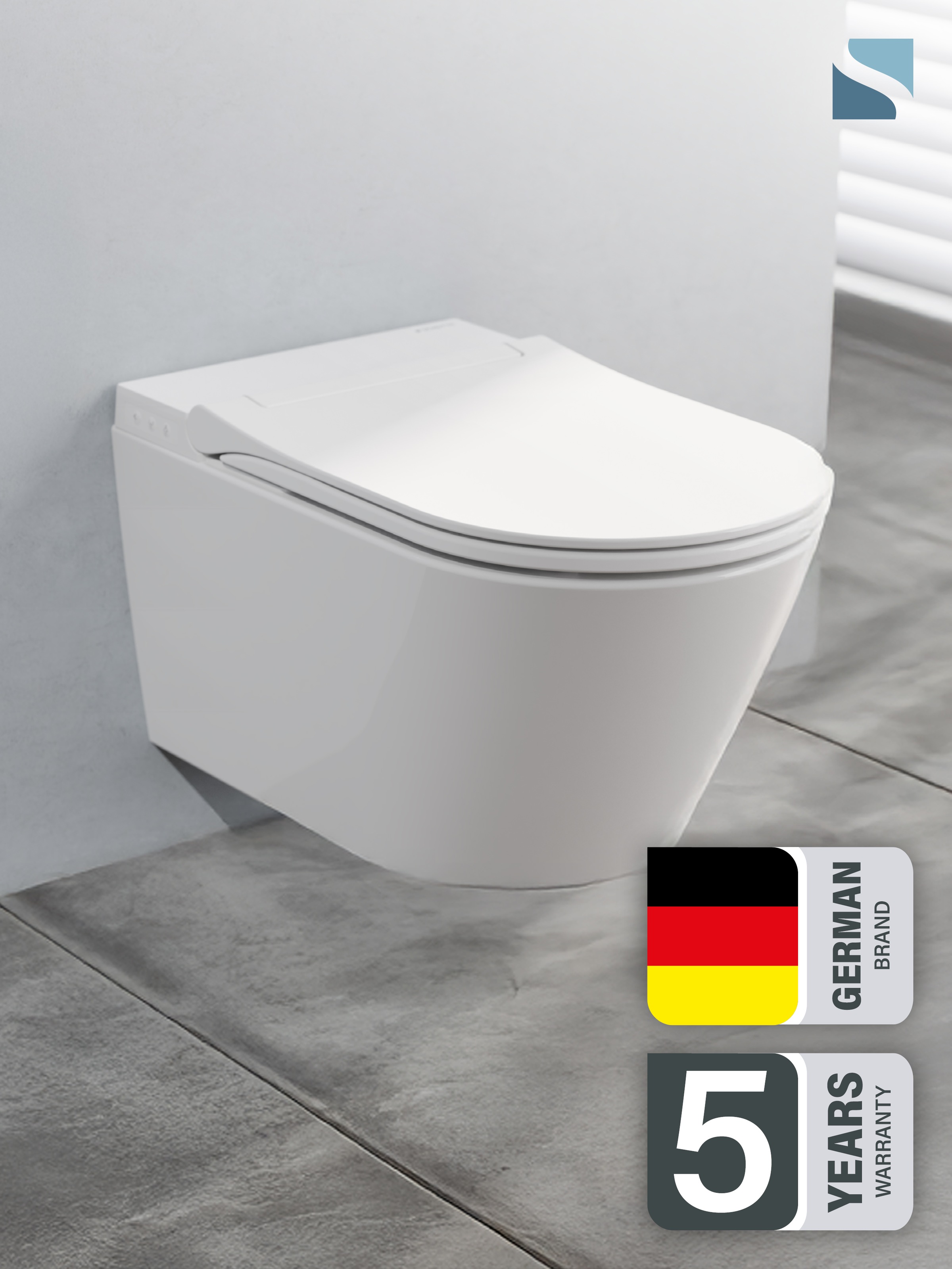 Schütte Dusch-WC "OWANO Klassik" Komplett-Set, spülrandlos, Taharet WC