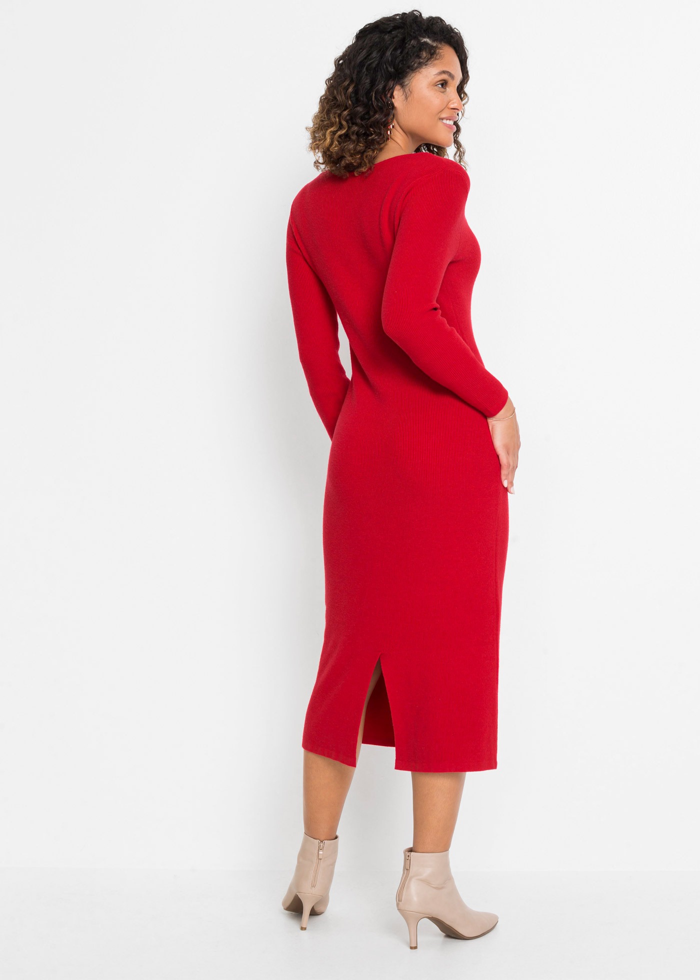 bonprix Strickkleid für modischen Auftritt, aus Viskose, Polyamid und Polye günstig online kaufen