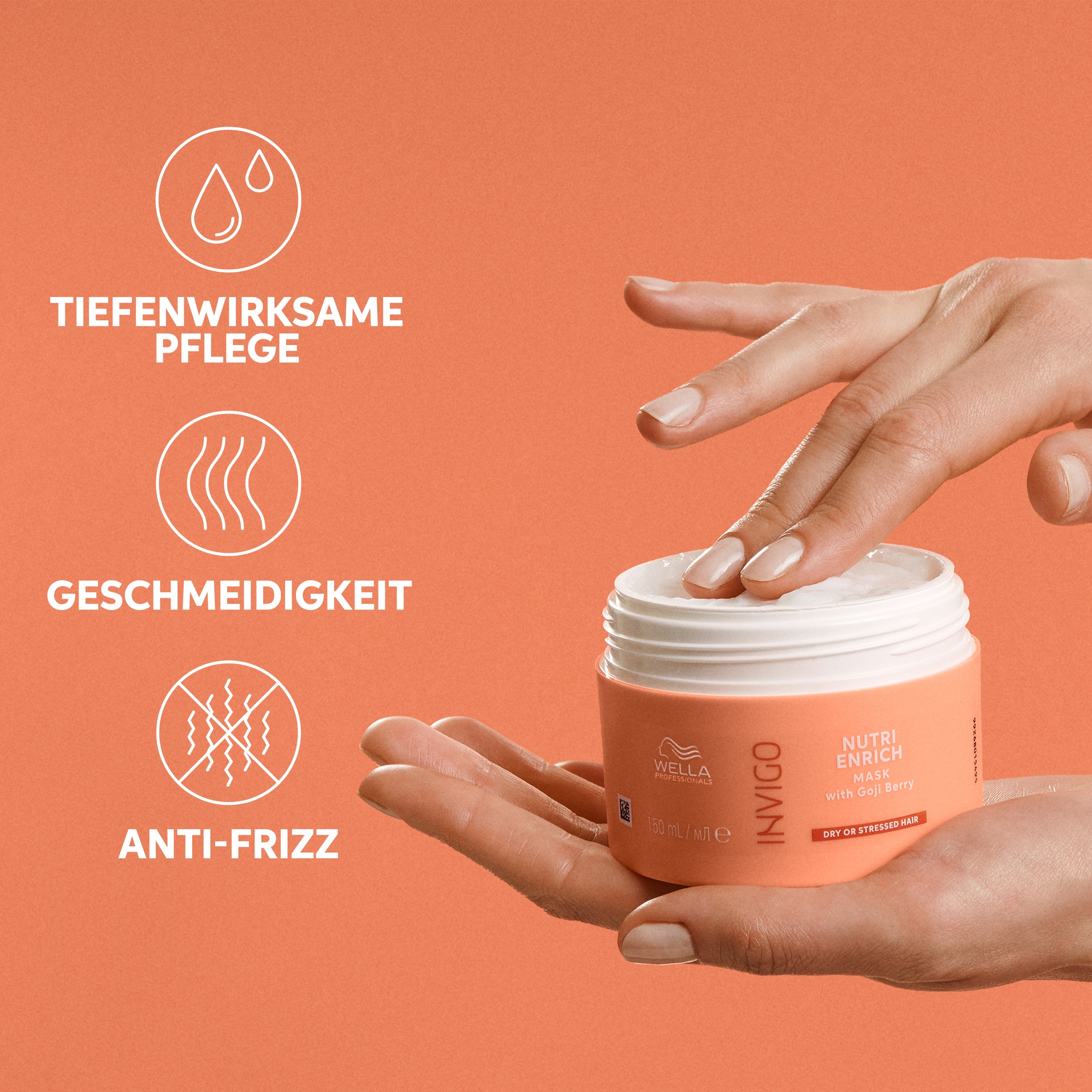 Wella Professionals Haarmaske »Nutri Enrich Maske« Anti-Frizz-Effekt, feuchtigkeitsspendend, für strapaziertes Haar