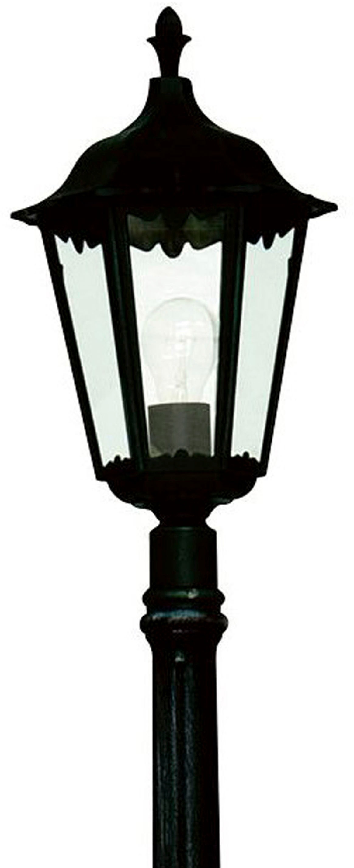 Searchlight Außen-Stehlampe »Alex 183 cm Außenpfosten - Seide Schwarzmetall & Glas, IP44« E27 1 Stk.