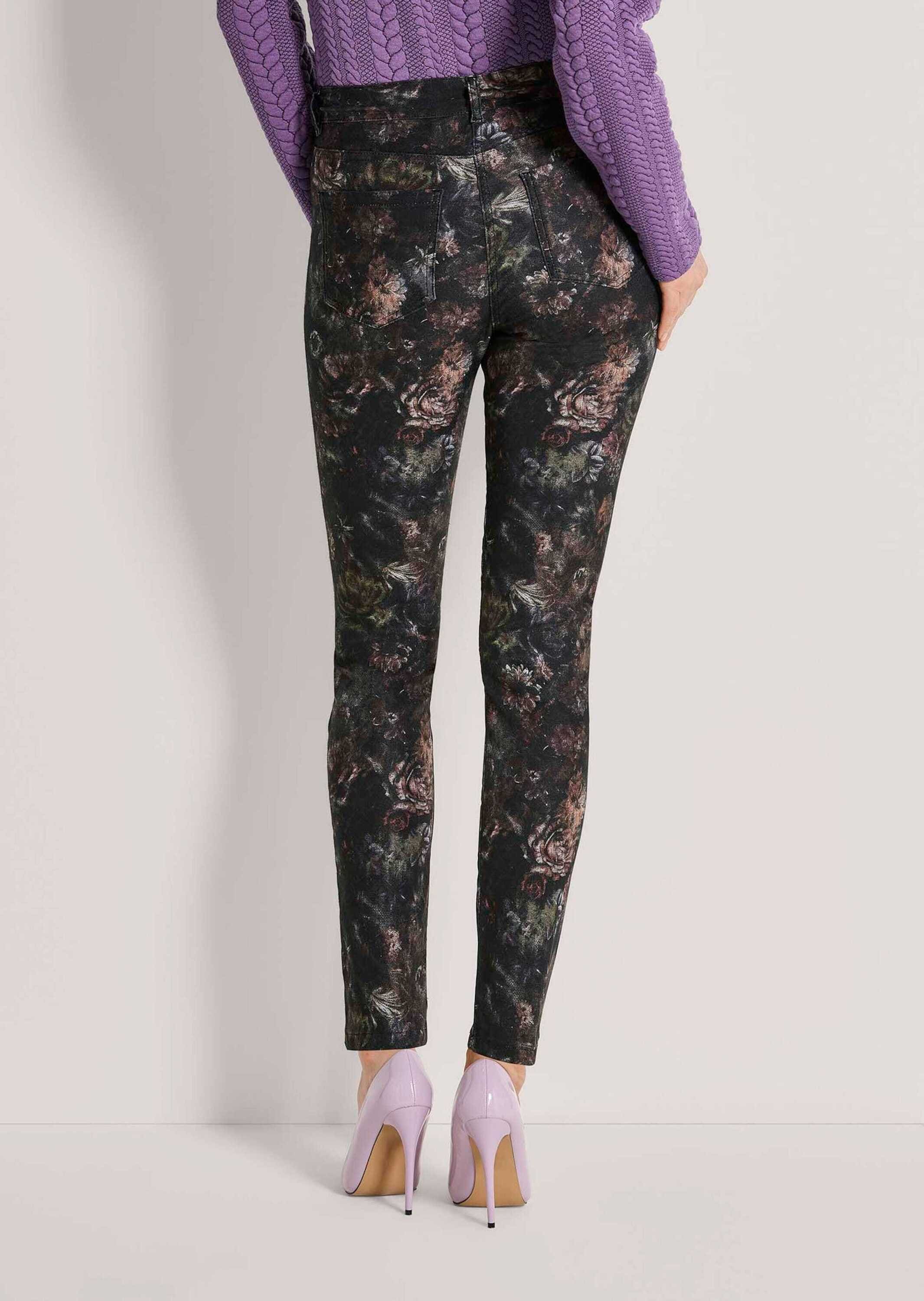 MADELEINE Chinos »Hose 5-Pocket-Hose mit Blumen-Print«