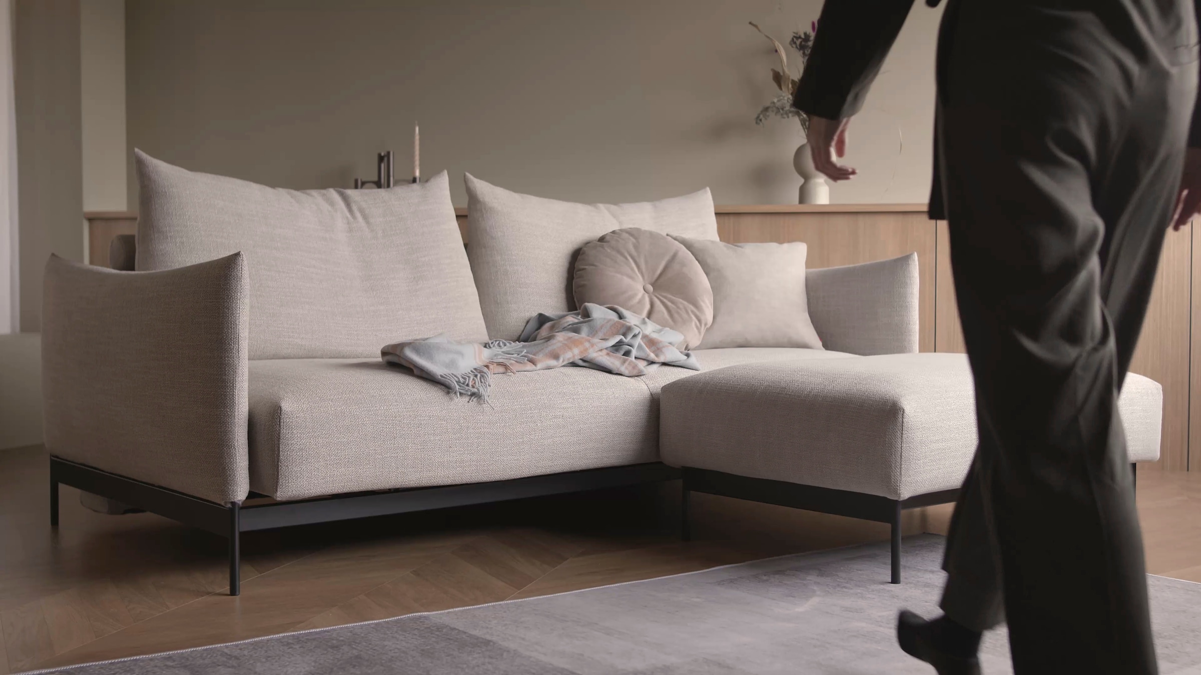 INNOVATION LIVING ™ Schlafsofa, inklusive bestellen Rückenlehne, BAUR Bettaufbewahrung | hohe