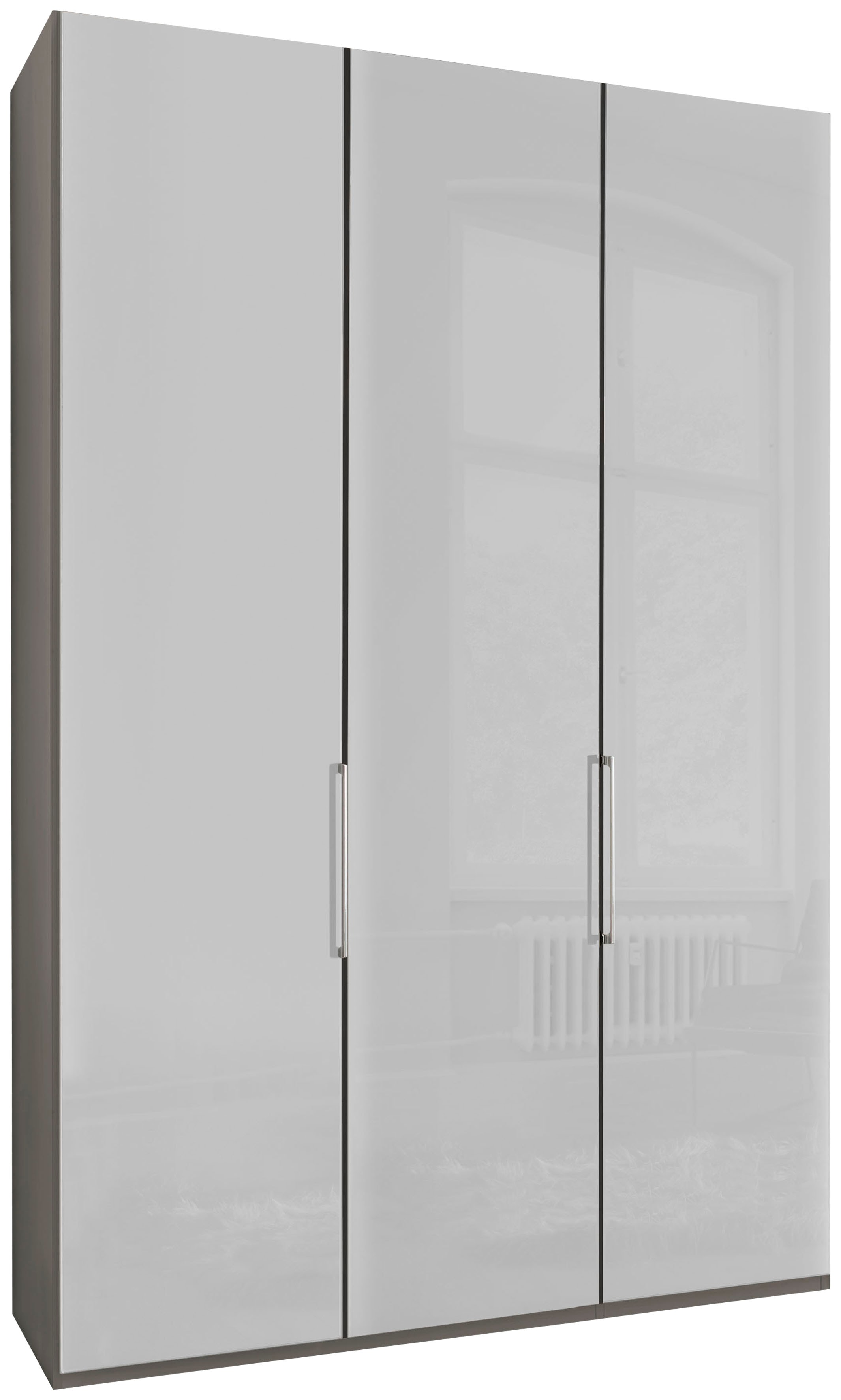 WIEMANN Kleiderschrank "Monaco, Made in Germany, edle Glasfront, in verschiedenen Farben," hochwertige Beschlägen inkl. Dämpfung