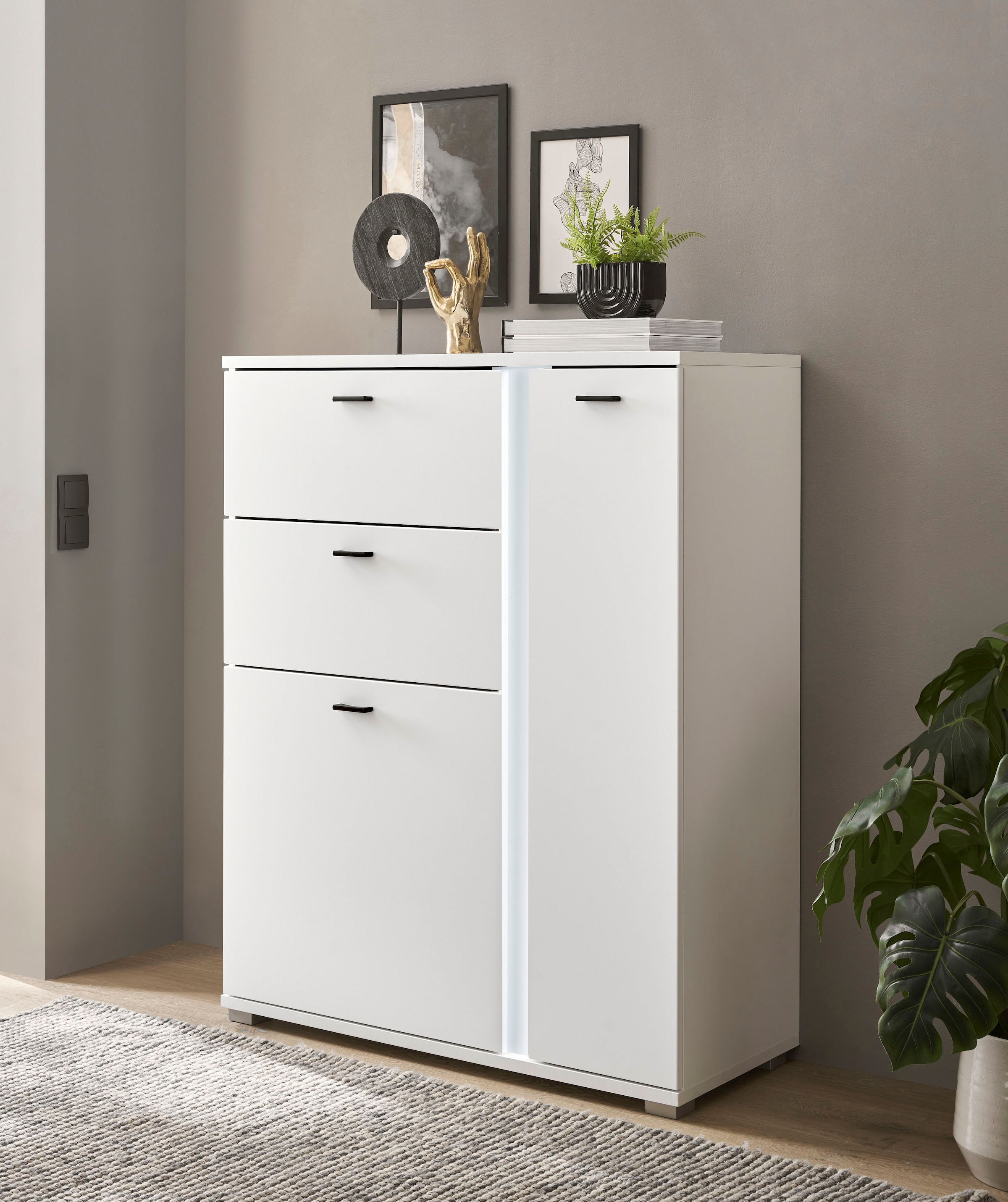 Home affaire Highboard "LONG ISLAND" 1 Stk. tlg. in moderner Trendfarbe,ink günstig online kaufen