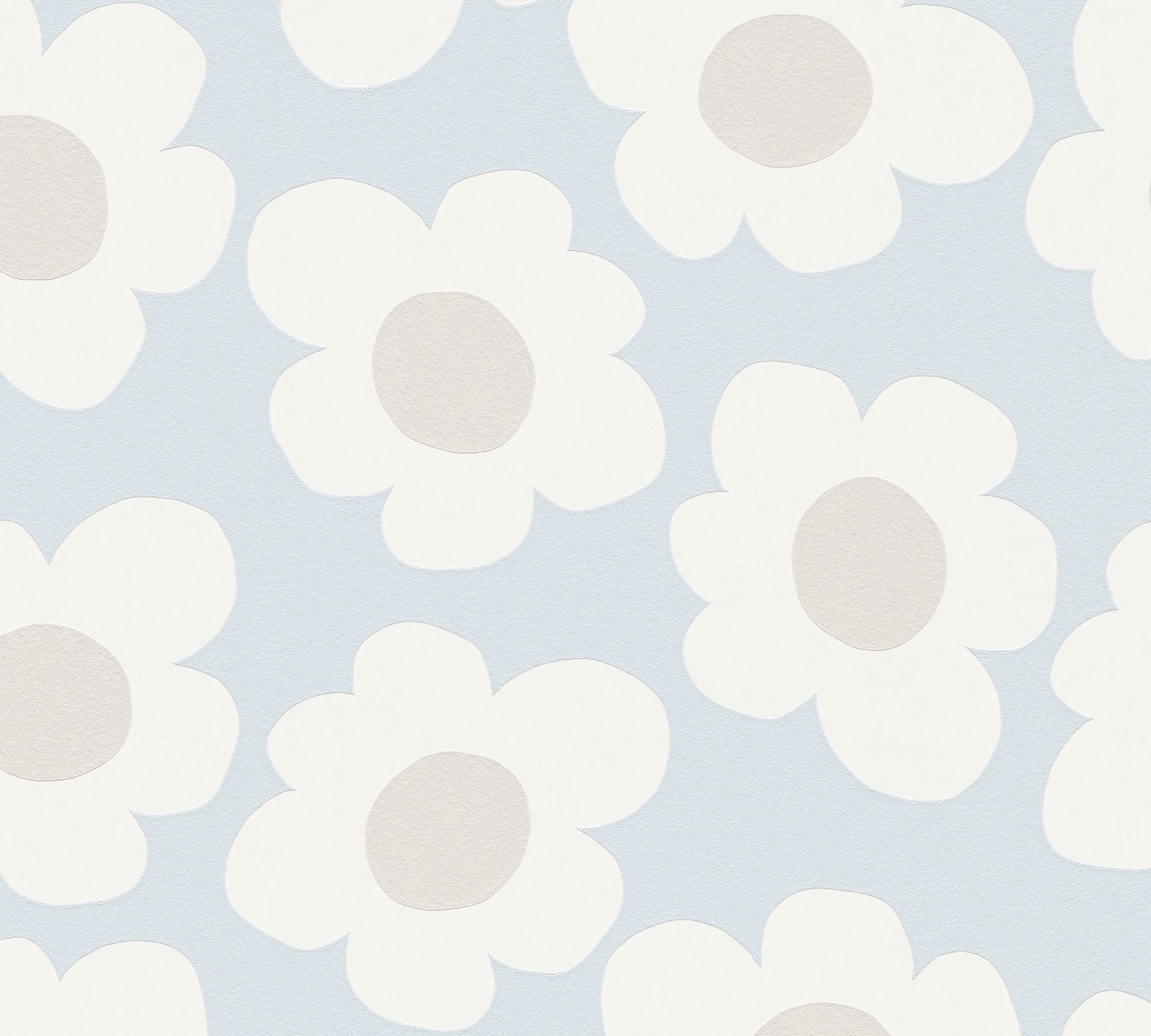 living walls Vliestapete »Kids Studio Retro Blumen – Vliestapete für Kinder« Retro | floral | geblümt glatt Große grafische Blüten im freundlichen Retro-Look