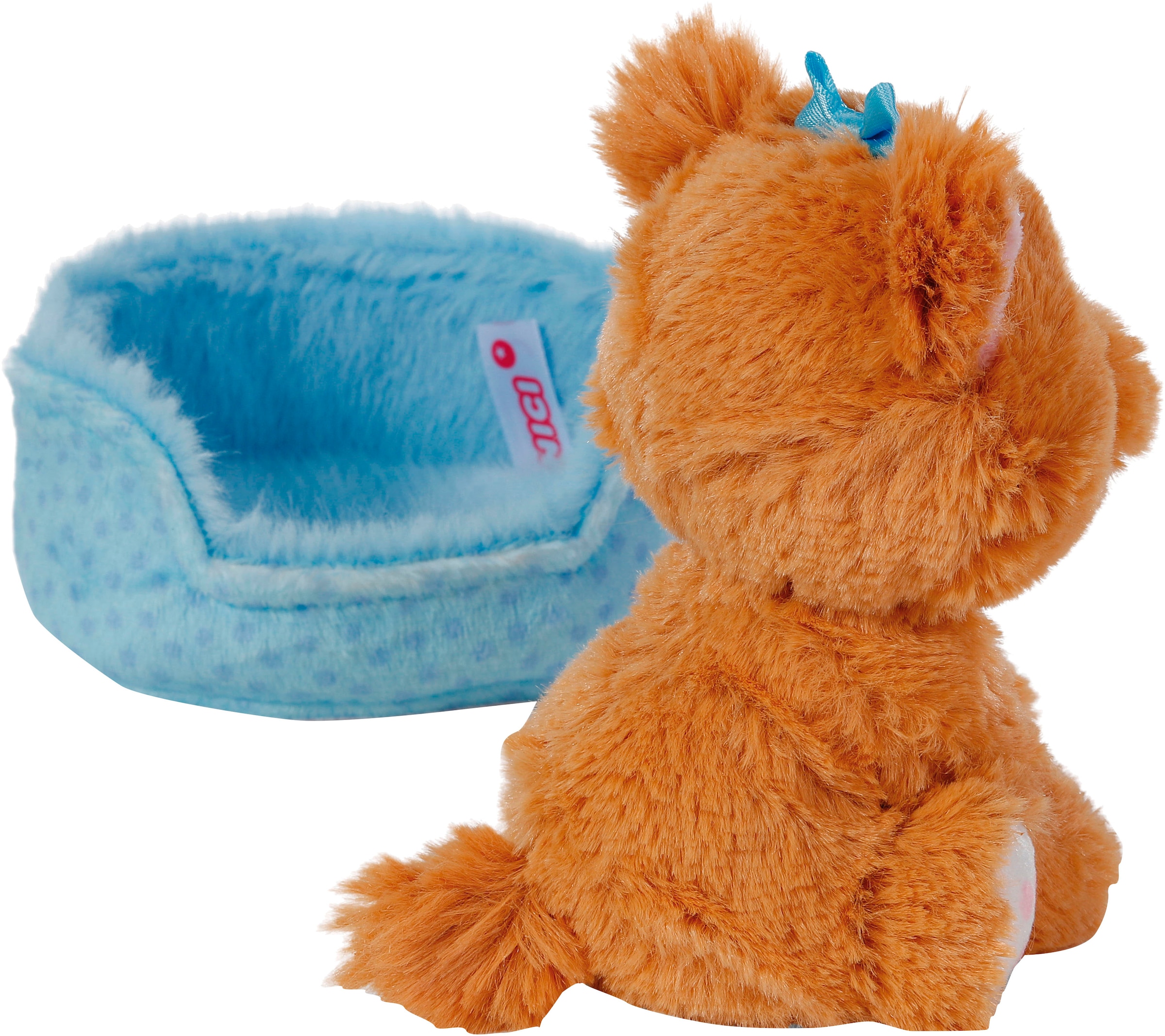 Nici Kuscheltier »Little Paws, Hund Yorkshire, 12 cm, im Körbchen blau«