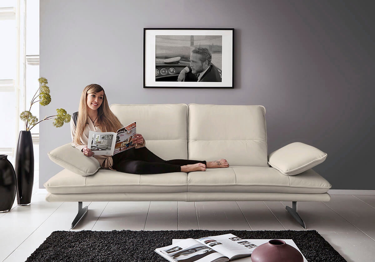 W.SCHILLIG 2-Sitzer "broadway, Designsofa mit tollem Sitzkomfort, Breite 216cm" Sitztiefenverstellung, Kopfteil- & Seitenteilverstellung, Breite 216cm