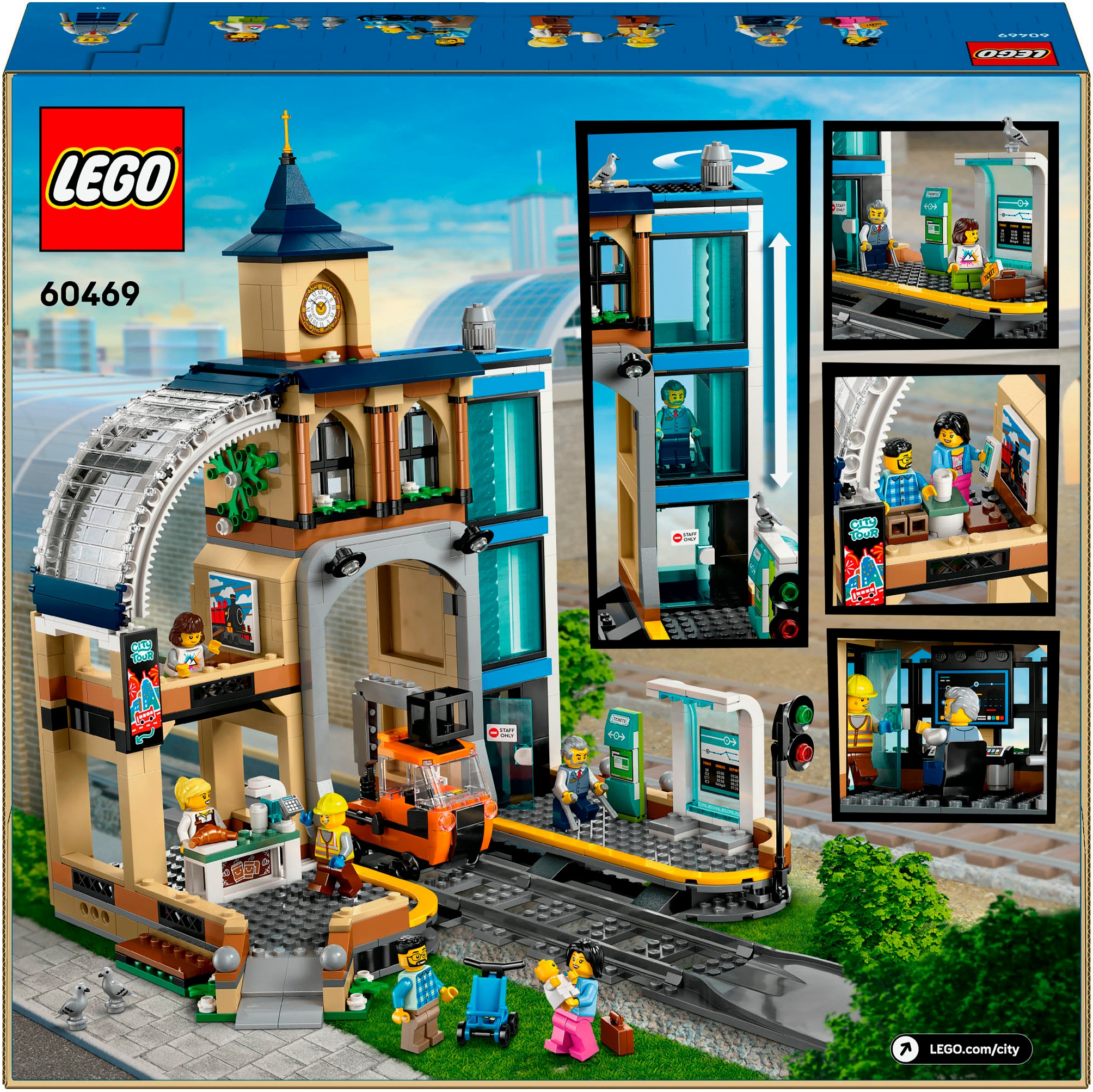 LEGO® Konstruktionsspielsteine »Hauptbahnhof (60469), LEGO City«, (752 St.), Made in Europe