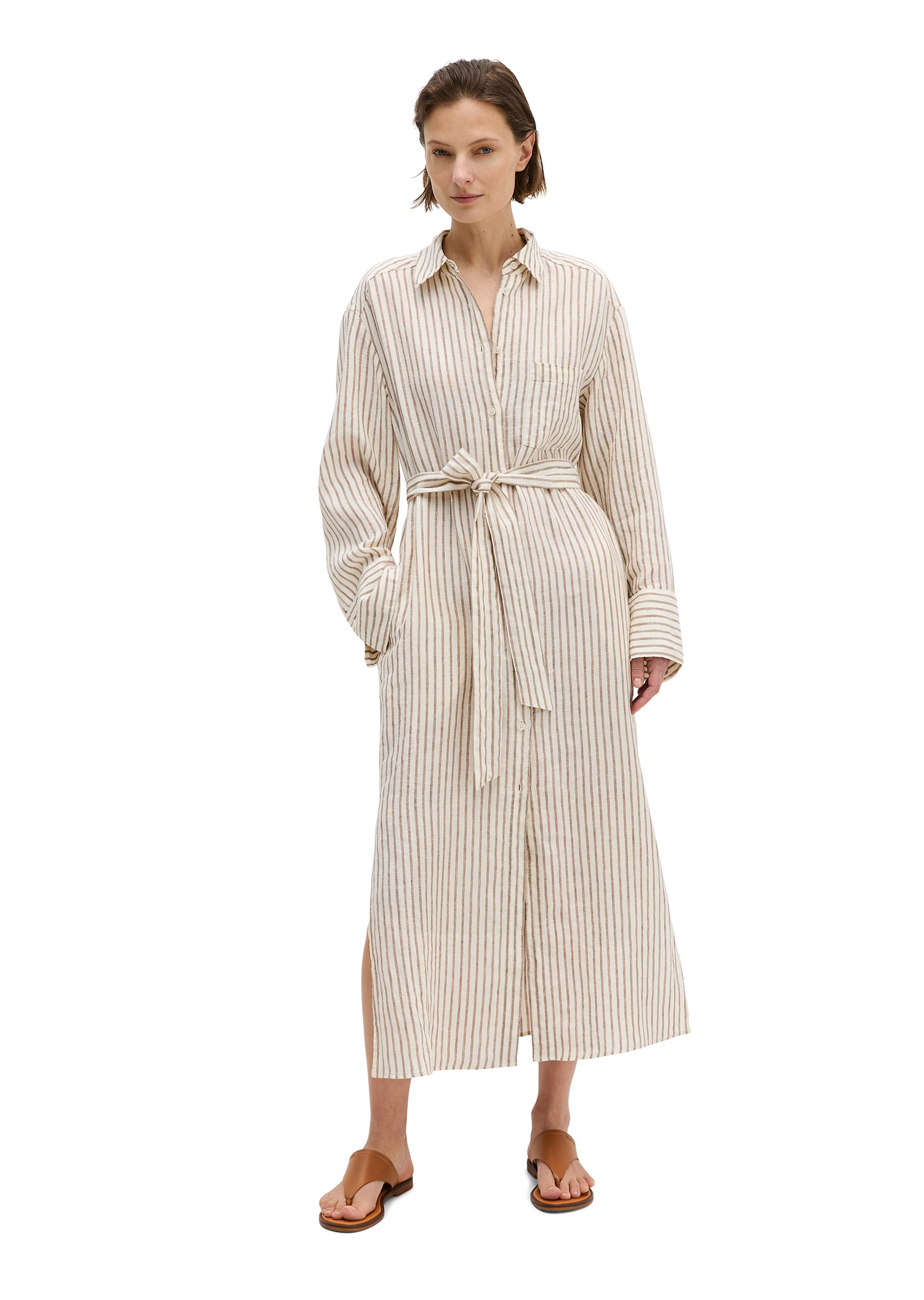 Marc O'Polo Hemdblusenkleid »mit garngefärbtem Streifenmuster«