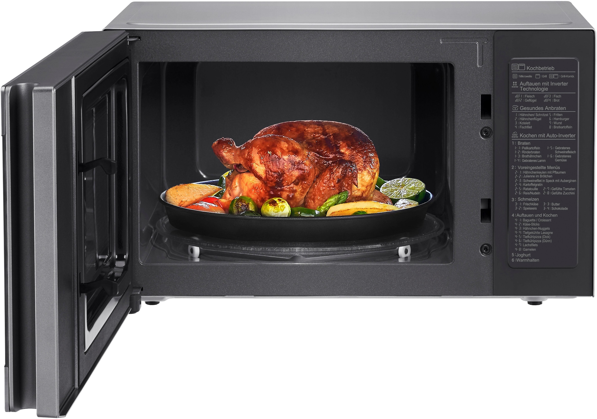 LG Mikrowelle »MH 6565 CPS«, Grill, 1000 W, Smart Inverter Technologie, echte Glasfront