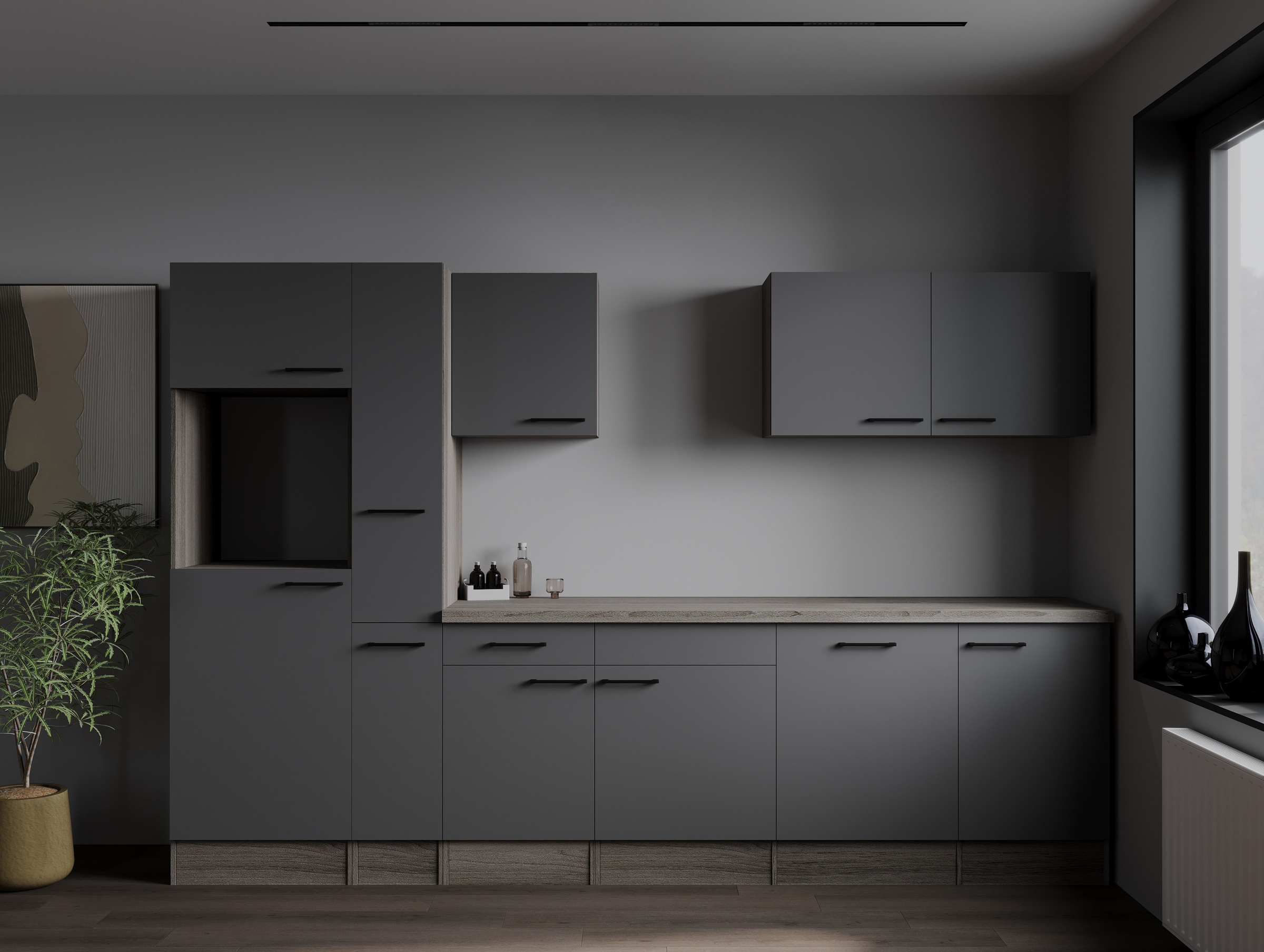 RESPEKTA Küchenzeile "Oliver" Breite 310 cm, 90 cm Arbeitshöhe, in exklusiv günstig online kaufen