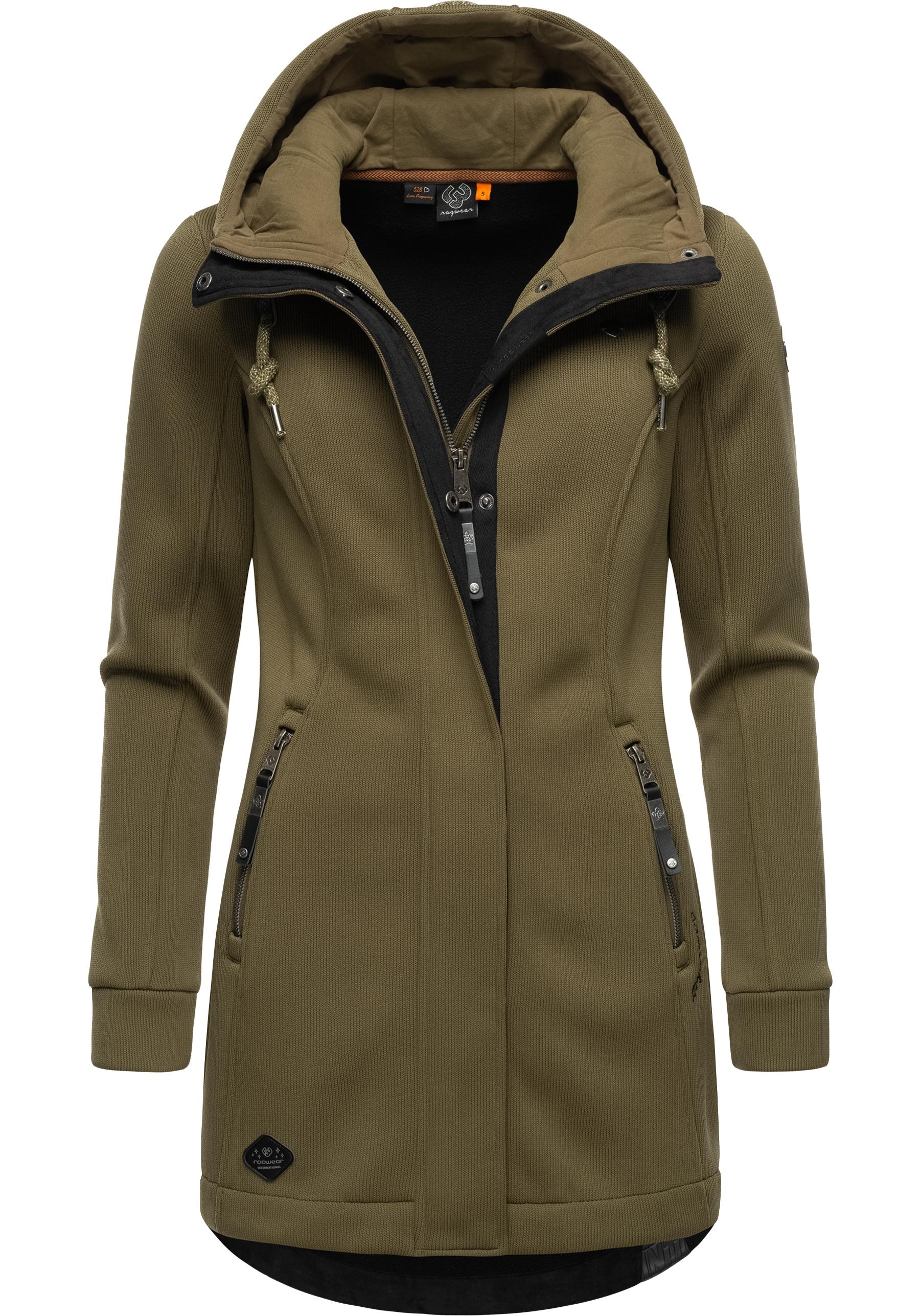 Ragwear Kapuzensweatjacke »Letti Bonded«, Sportliche Kapuzenjacke in Feinstrick-Optik