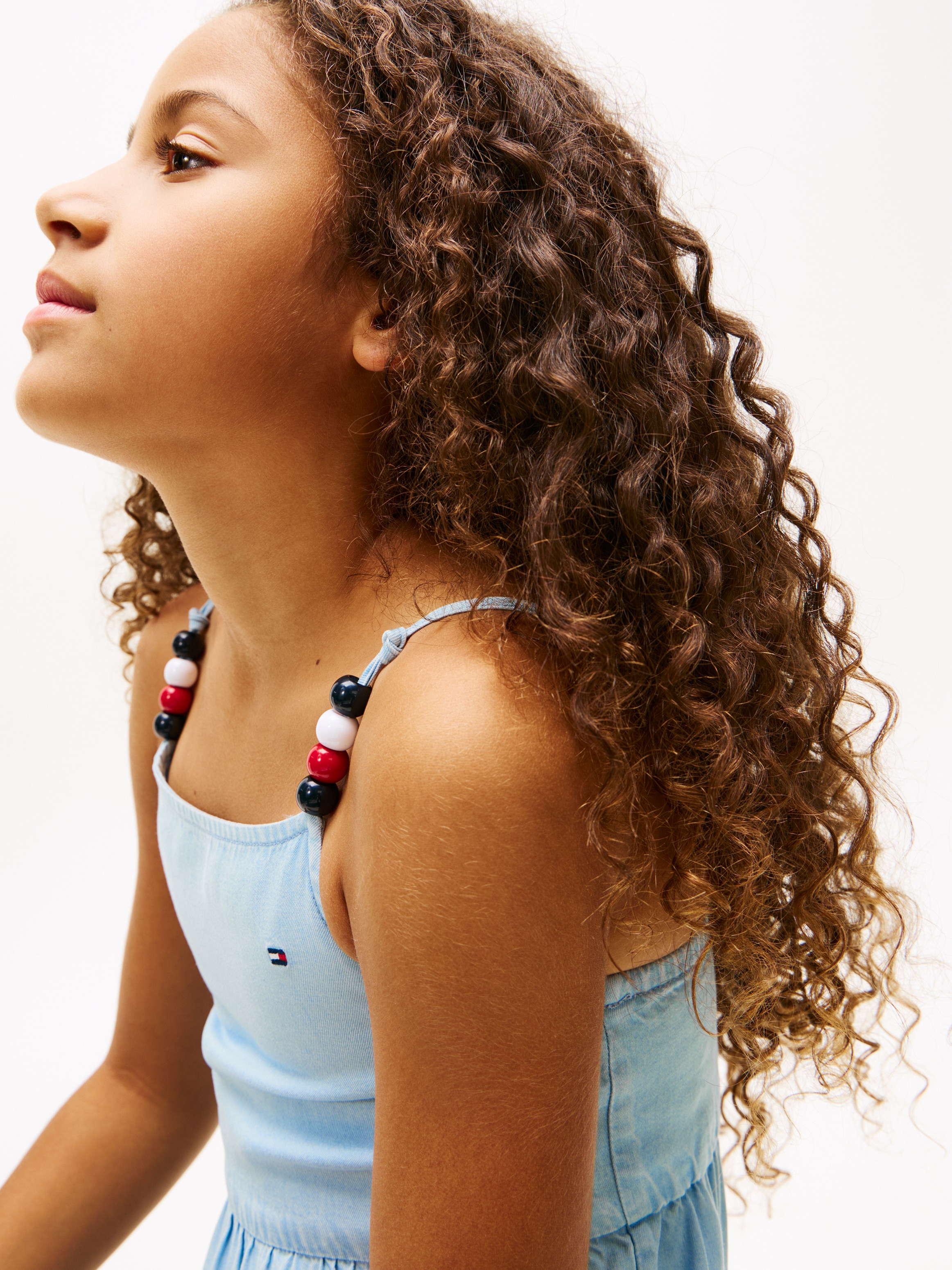 Tommy Hilfiger Spaghettikleid »TENCEL STRAP DRESS« Kinder bis 16 Jahre, mit dekorativen Trägerdetails
