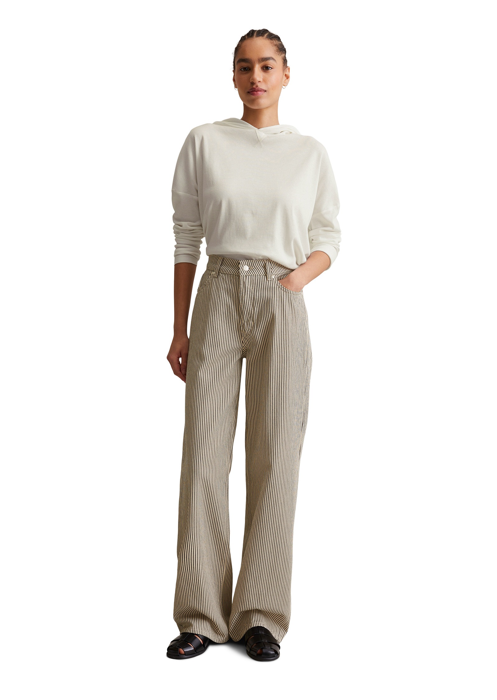 Marc O'Polo DENIM Weite Jeans »aus gestreiftem Organic Cotton«