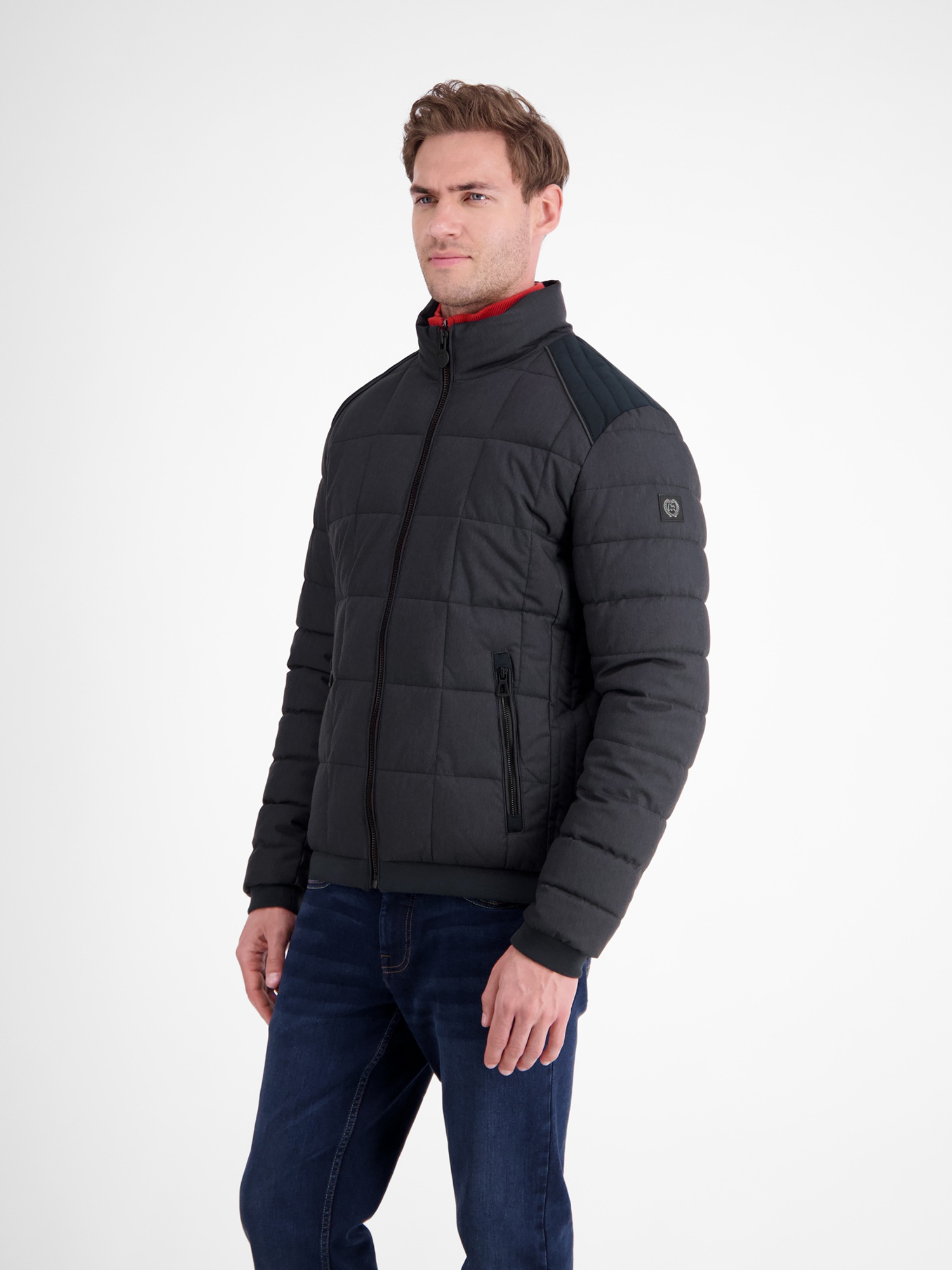 LERROS Steppjacke »LERROS Steppjacke in Woll-Optik«, ohne Kapuze, Wasser- und windabweisend, atmungsaktiv