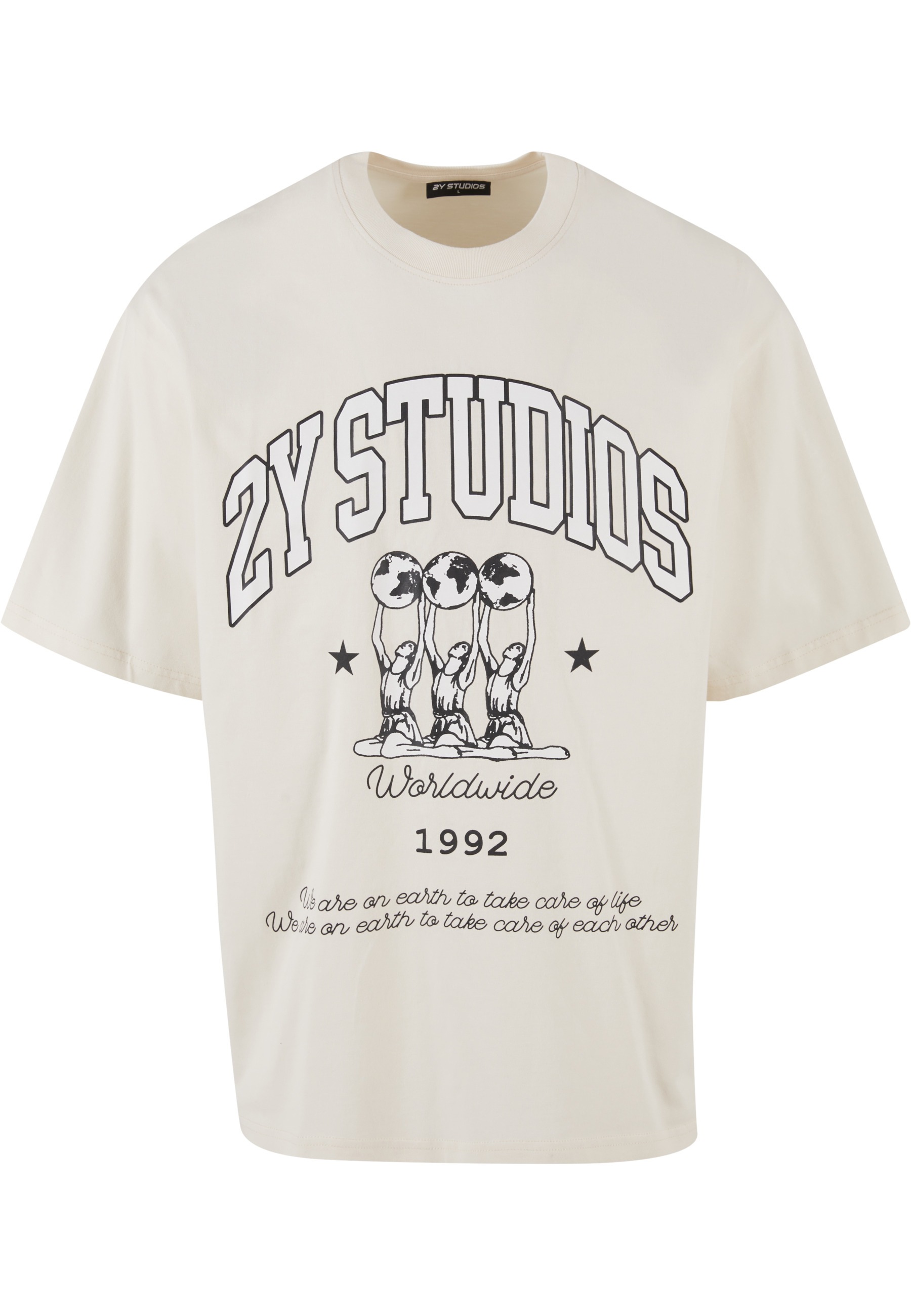 2Y Studios T-Shirt "2Y Studios Herren 2Y Globus Oversize Tee" 1 Stk.