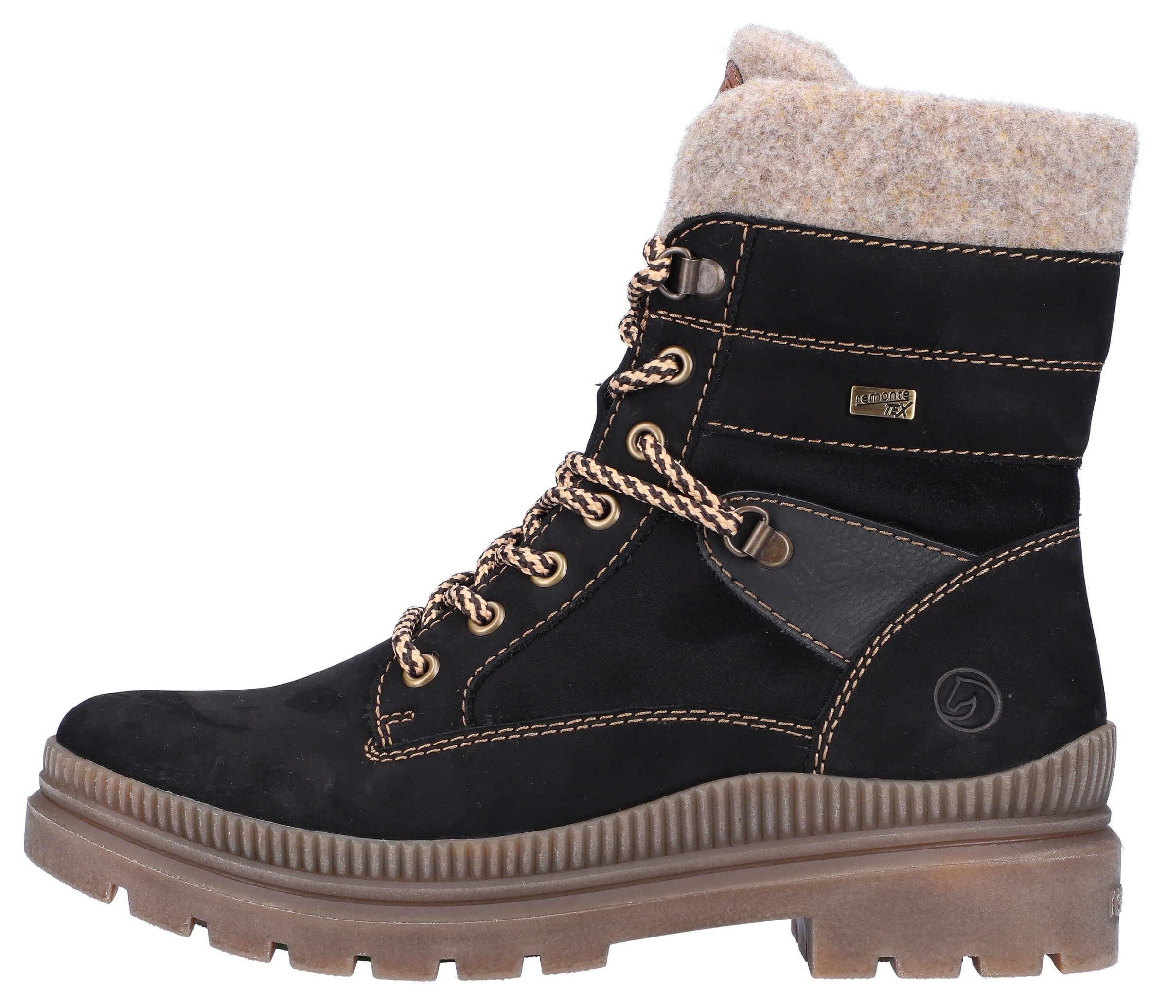 Remonte Winterboots, mit Textilbesatz am Kragen