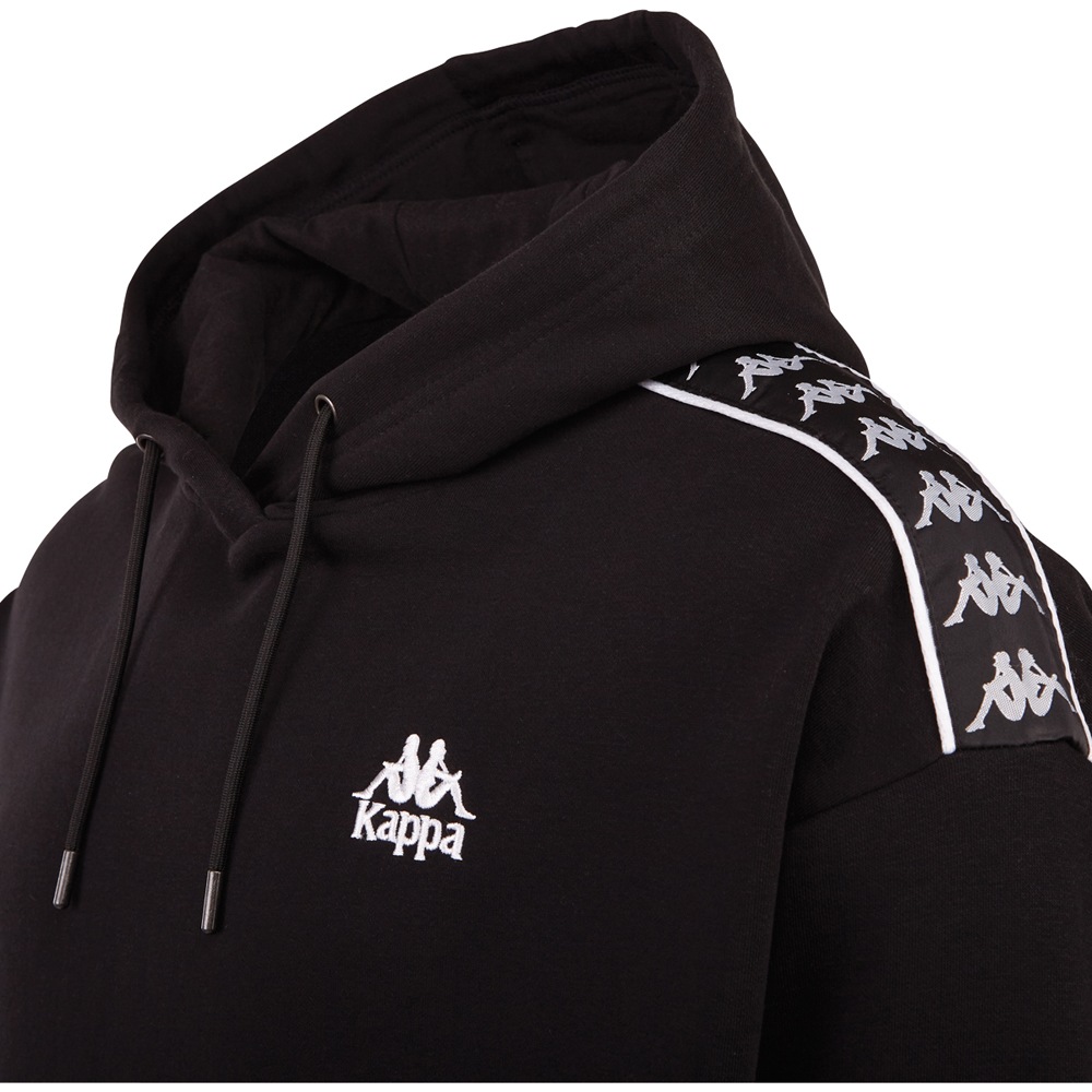 Kappa Kapuzensweatshirt, mit für | BAUR hochwertigem ▷ Jacquard-Logoband Schultern an den