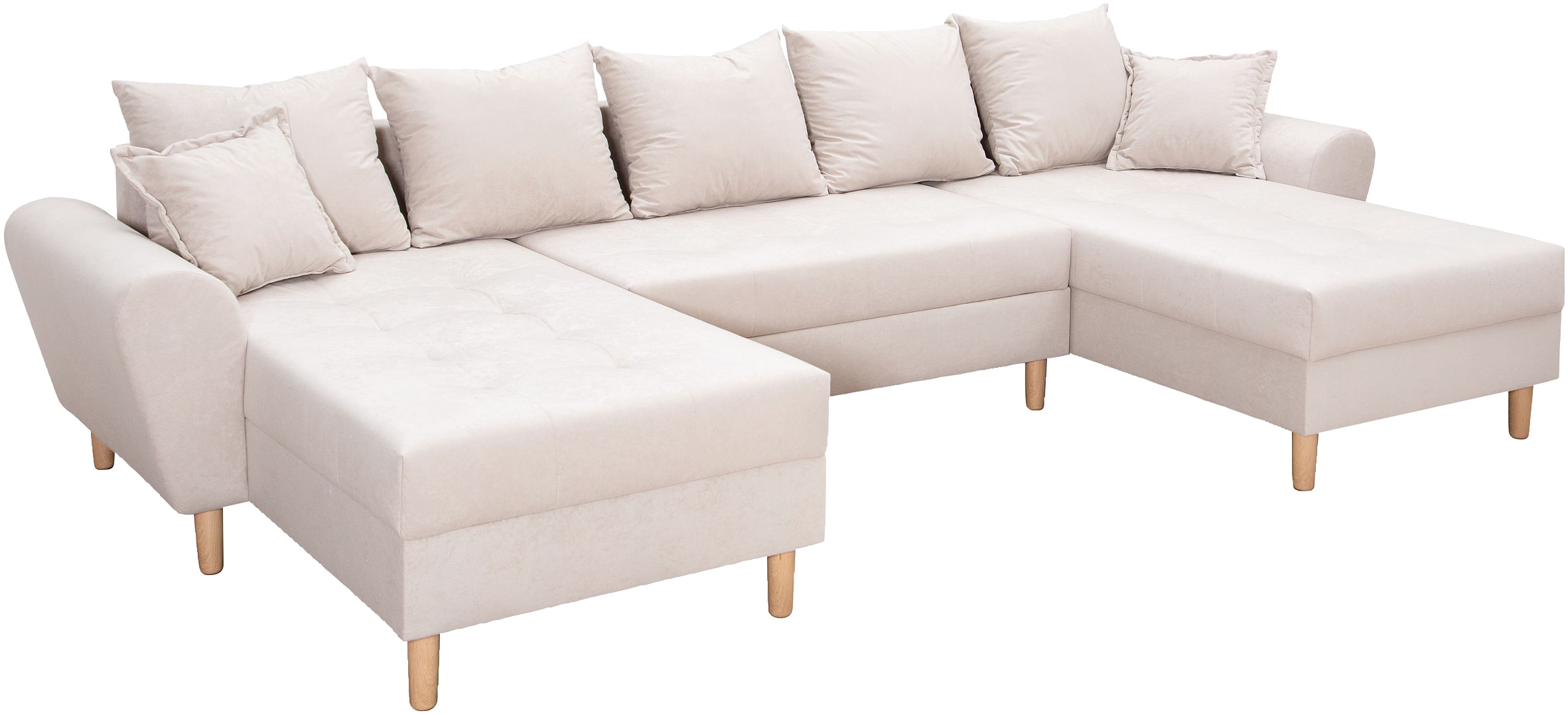 COLLECTION AB Wohnlandschaft »Raisa U-Form«, mit Federkern, Kissen und Steppung im Sitzbereich