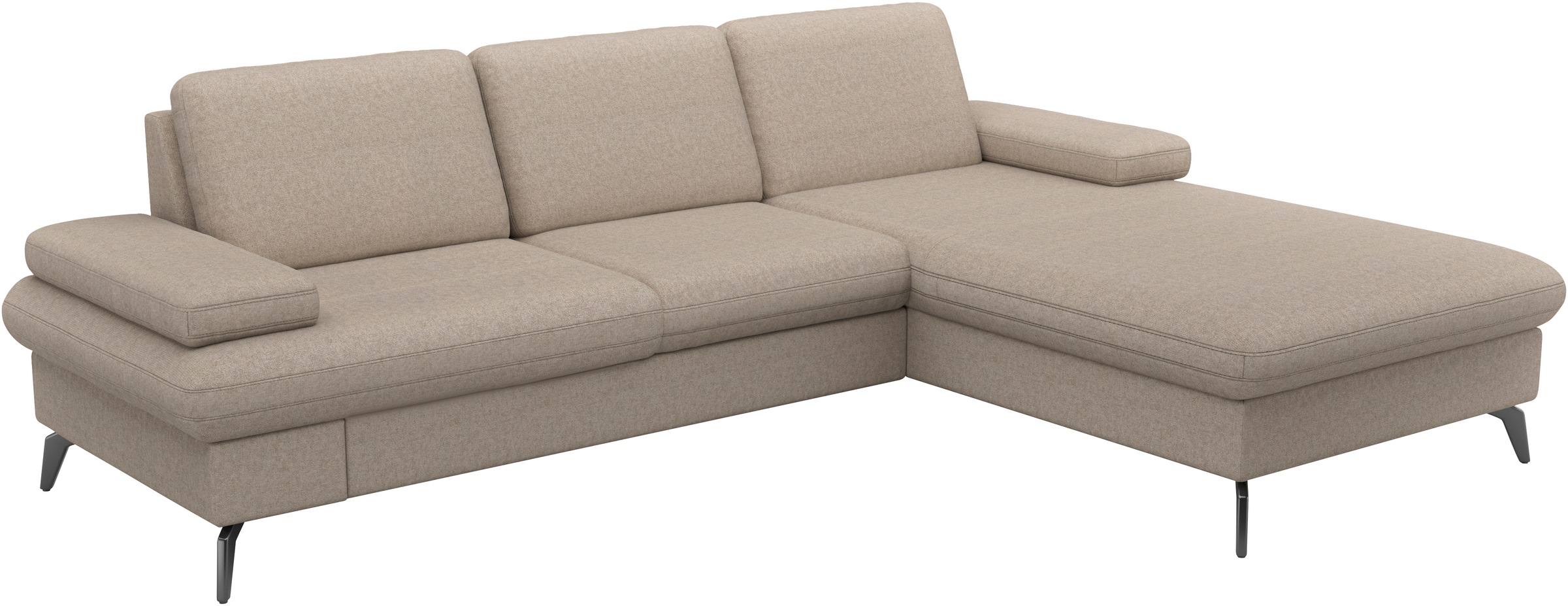 sit&more Ecksofa »Morris Jubi, L-Form«, inkl. Armteilfunktion und 1 Zierkissen, wahlweise mit Bettfunktion