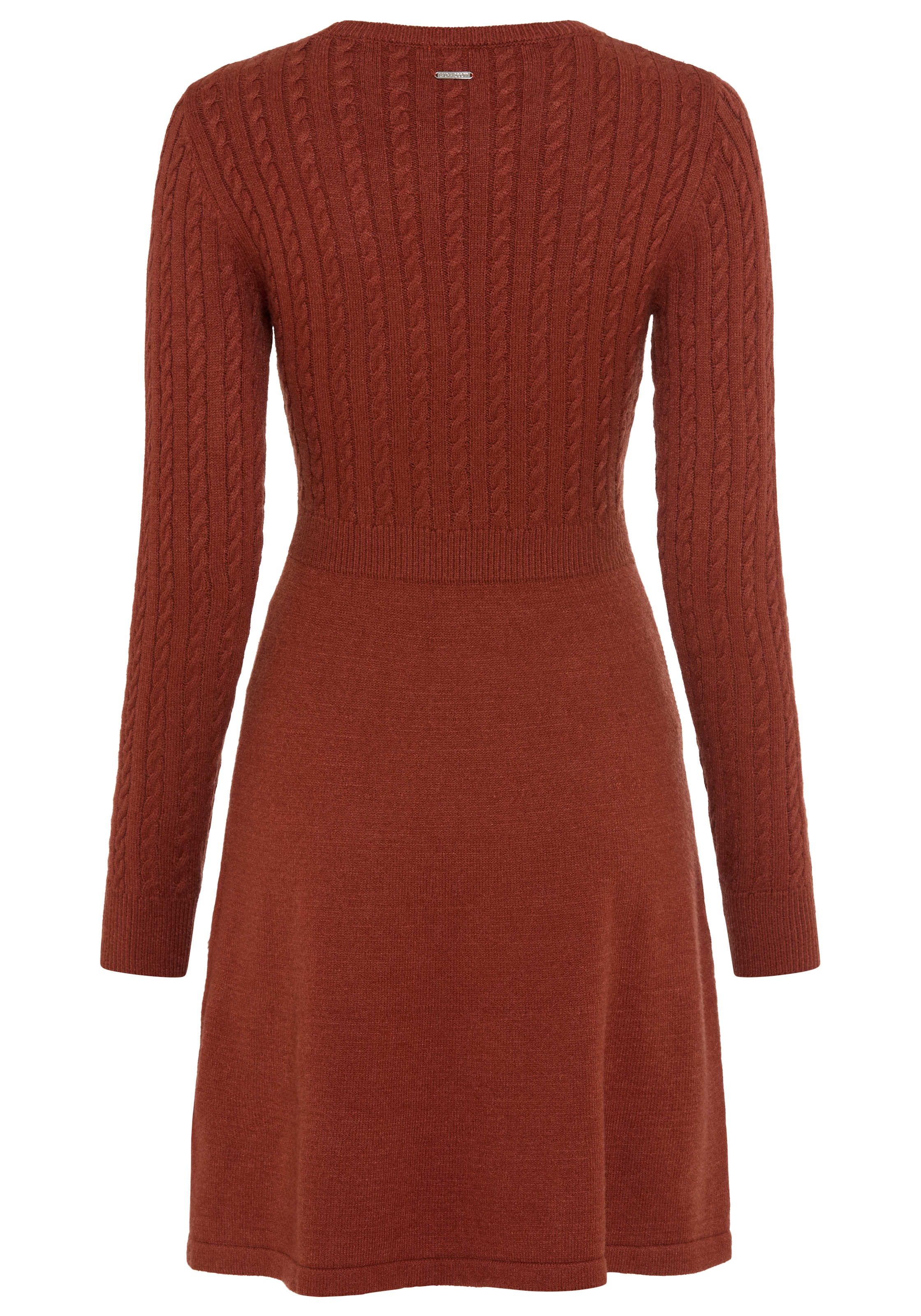 Laura Scott Strickkleid »aus Viskosemischung« mit Zopfstrick-Muster
