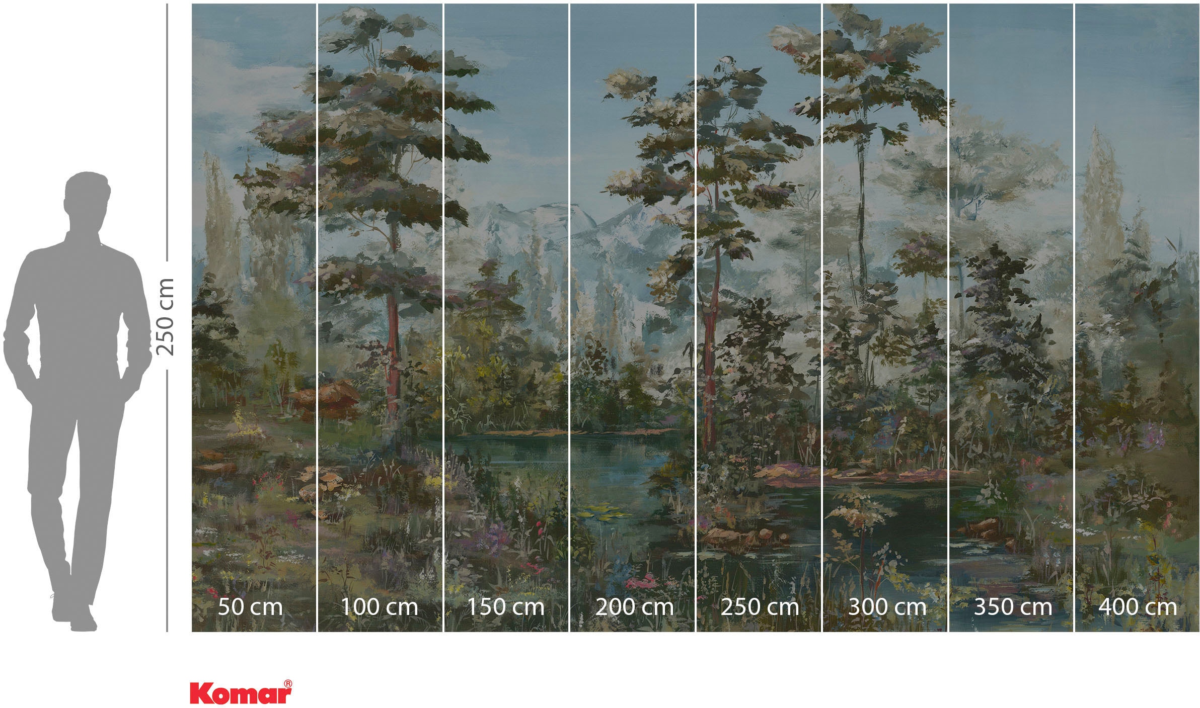 Komar Vliestapete »Digitaldruck Vlies - Harmonic Homeland - Größe 400 x 250 cm«, bedruckt, Wohnzimmer, Schlafzimmer