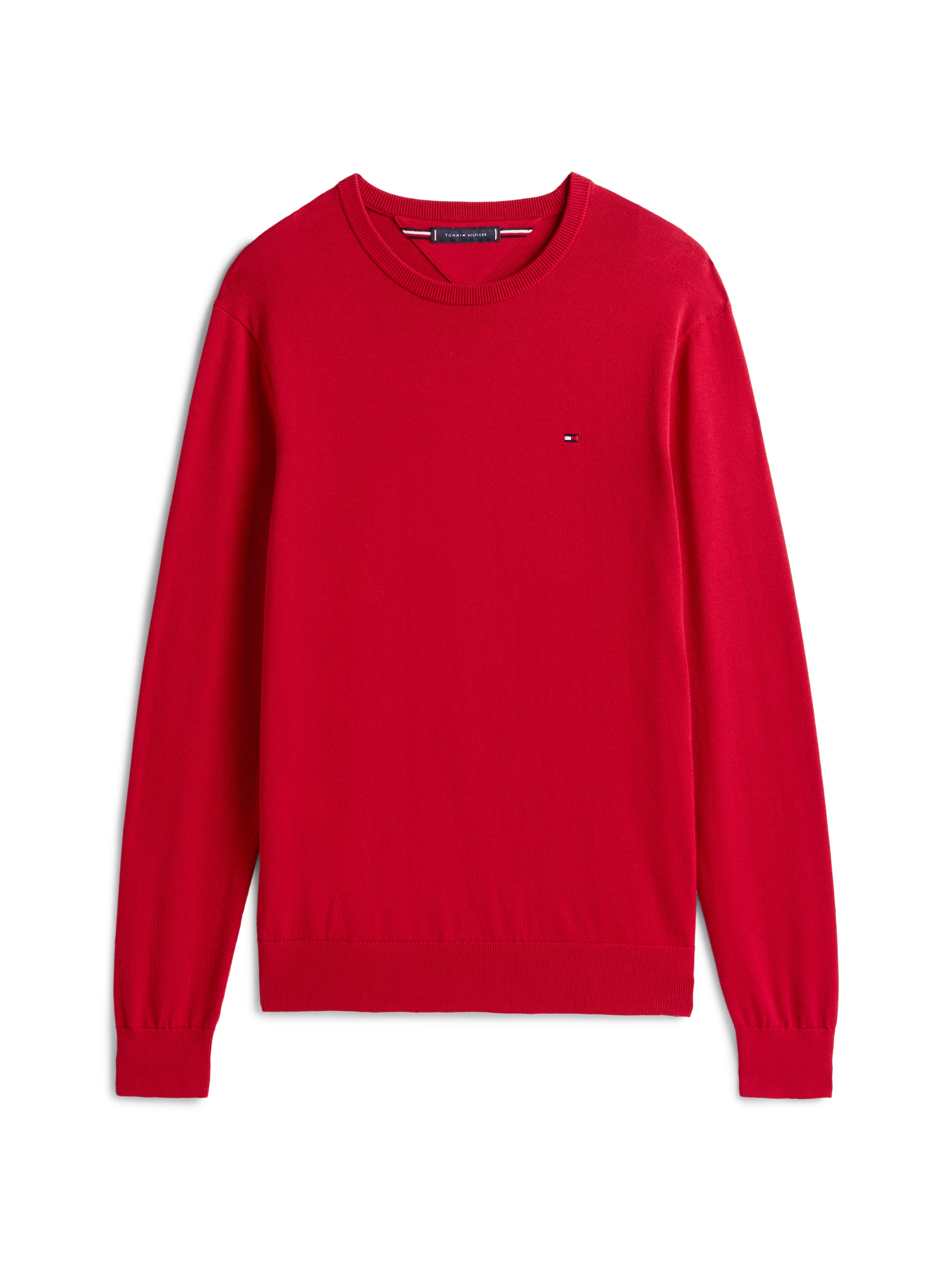 Tommy Hilfiger Rundhalspullover »ESSENTIAL COTTON CREW NECK«, 100% Baumwolle Crewneck Regular Fit Premium Mode