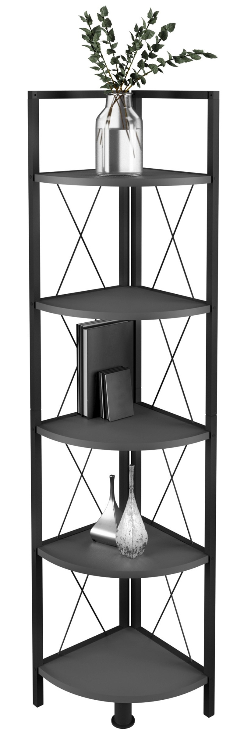 VCM Standregal "VCM Holz Metall Eckregal Aufbewahrung Stand Regal Bücherreg günstig online kaufen