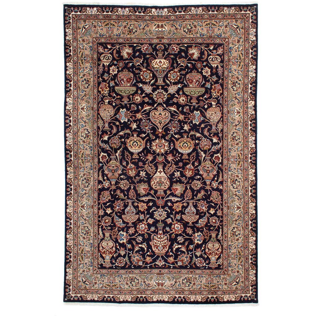 Wohnen Teppiche morgenland Wollteppich »Kaschmar Blumenmuster Nero 310 x 200 cm«, rechteckig, 1 mm Höhe, Unikat mit Zertifikat s Wohnen Teppiche morgenland Wollteppich »Kaschmar Blumenmuster Nero 310 x 200 cm«, rechteckig, 1 mm Höhe, Unikat mit Zertifikat s