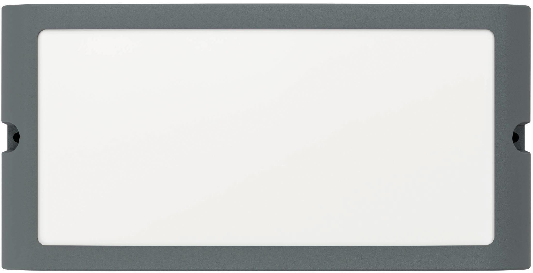 EGLO Wandleuchte »Camarda Wandlampe, rechteckige Außenleuchte, Außenwandleuchte, IP54« LED-Modul 1 Stk. Neutralweiß Wand-/Deckenleuchte - L22 x H11 x AL9 cm - anthrazit - 10,5W inkl.