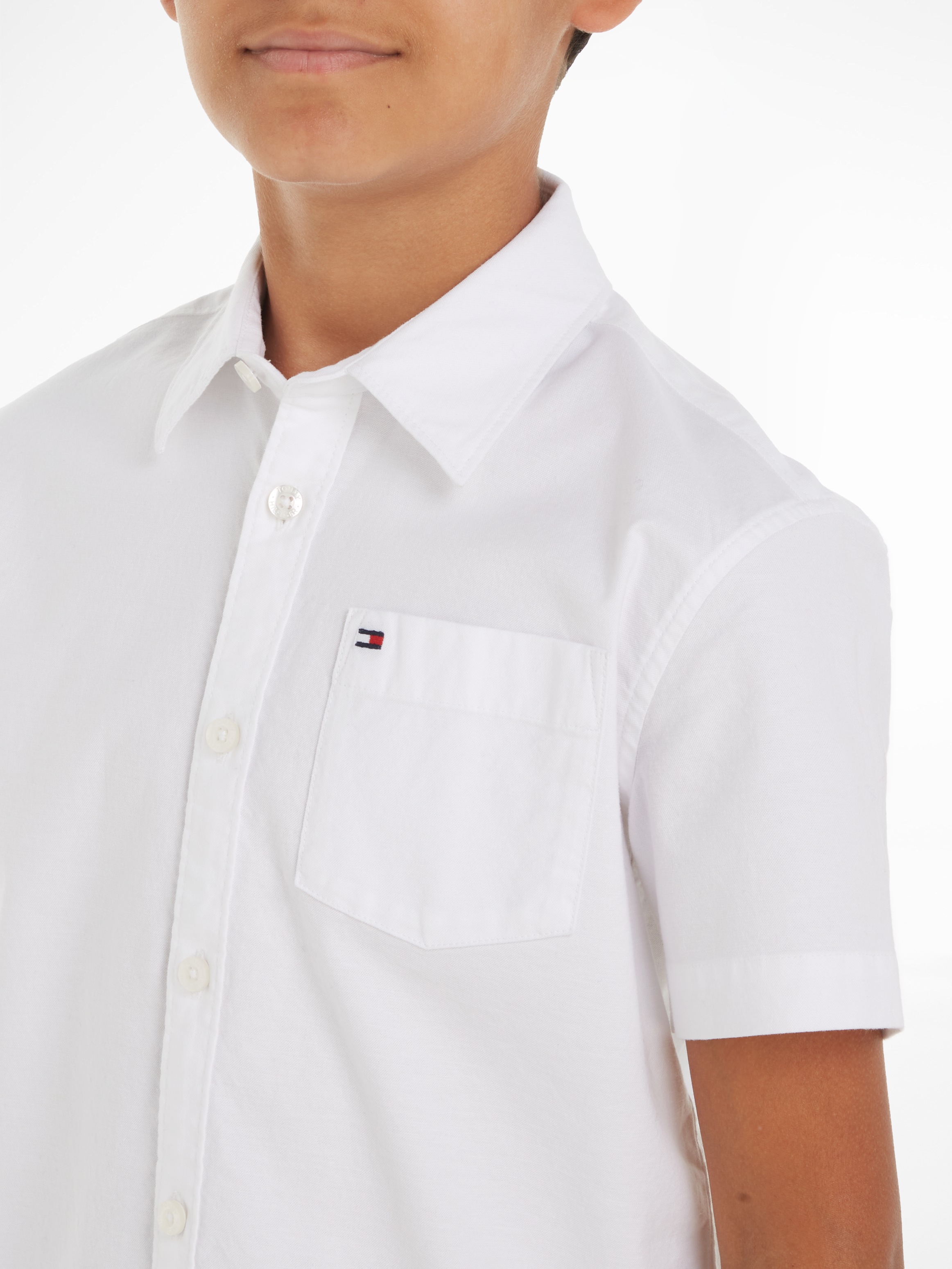 Tommy Hilfiger Kurzarmhemd »SOLID OXFORD SHIRT S/S«, Kinder bis 16 Jahre