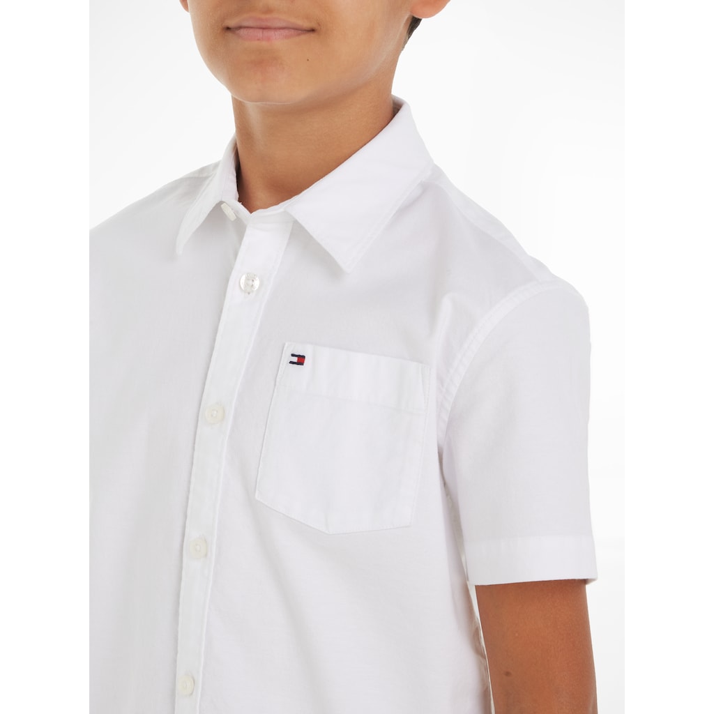 Tommy Hilfiger Kurzarmhemd »SOLID OXFORD SHIRT S/S«, Kinder bis 16 Jahre