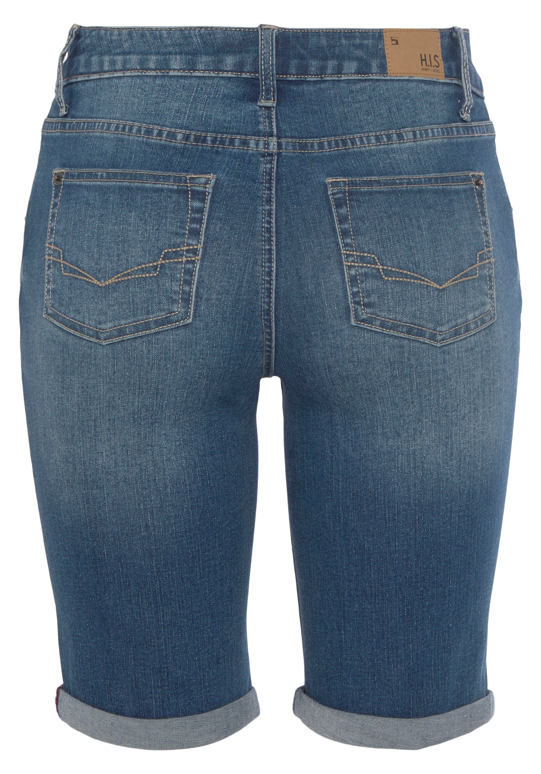H.I.S Jeansshorts »duffyHS«, schmale Beinform, krempelbare Beinabschlüsse, normale Leibhöhe